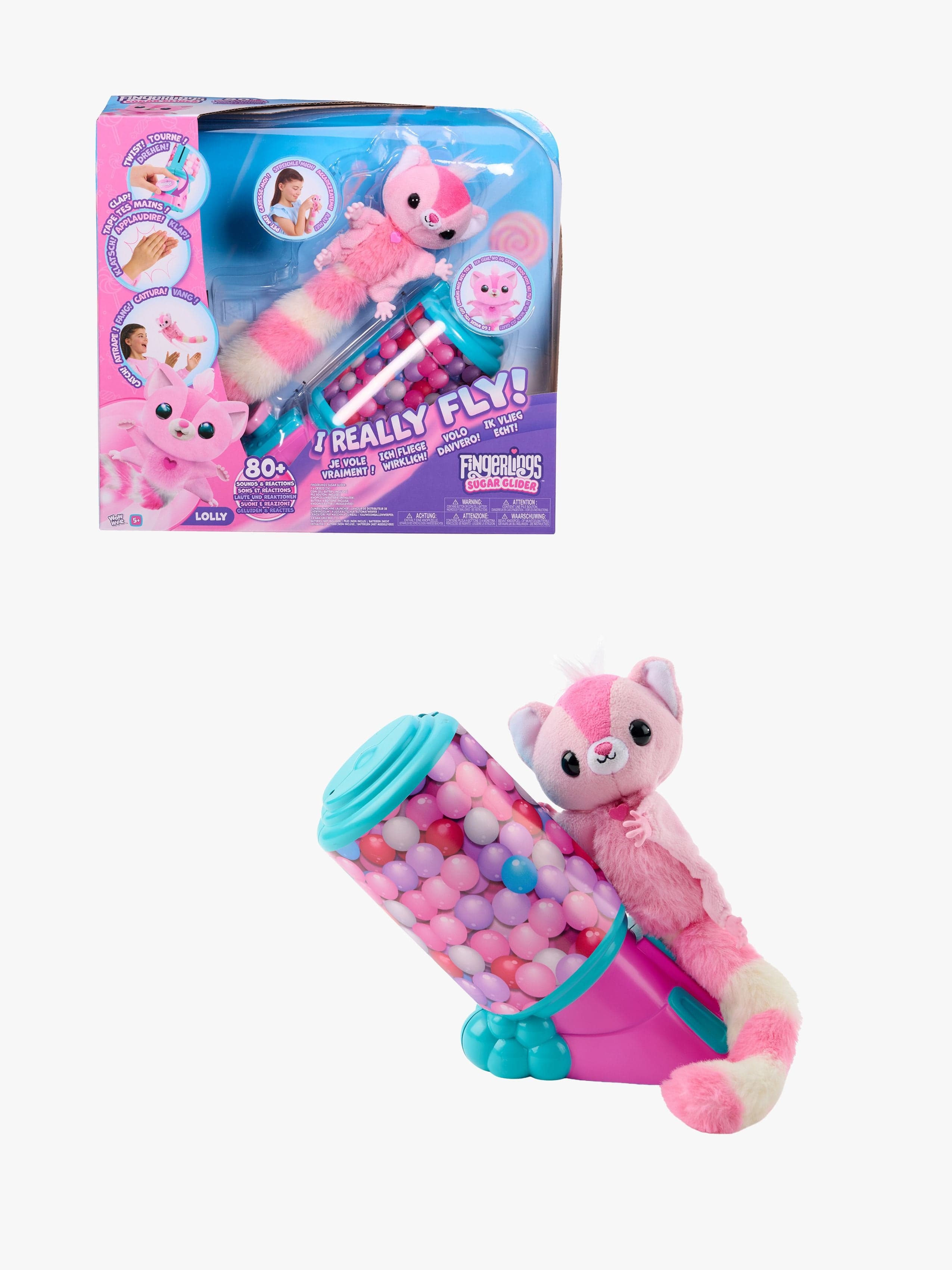 Fingerlings Interaktiivinen Pehmolelu Sugar Glider