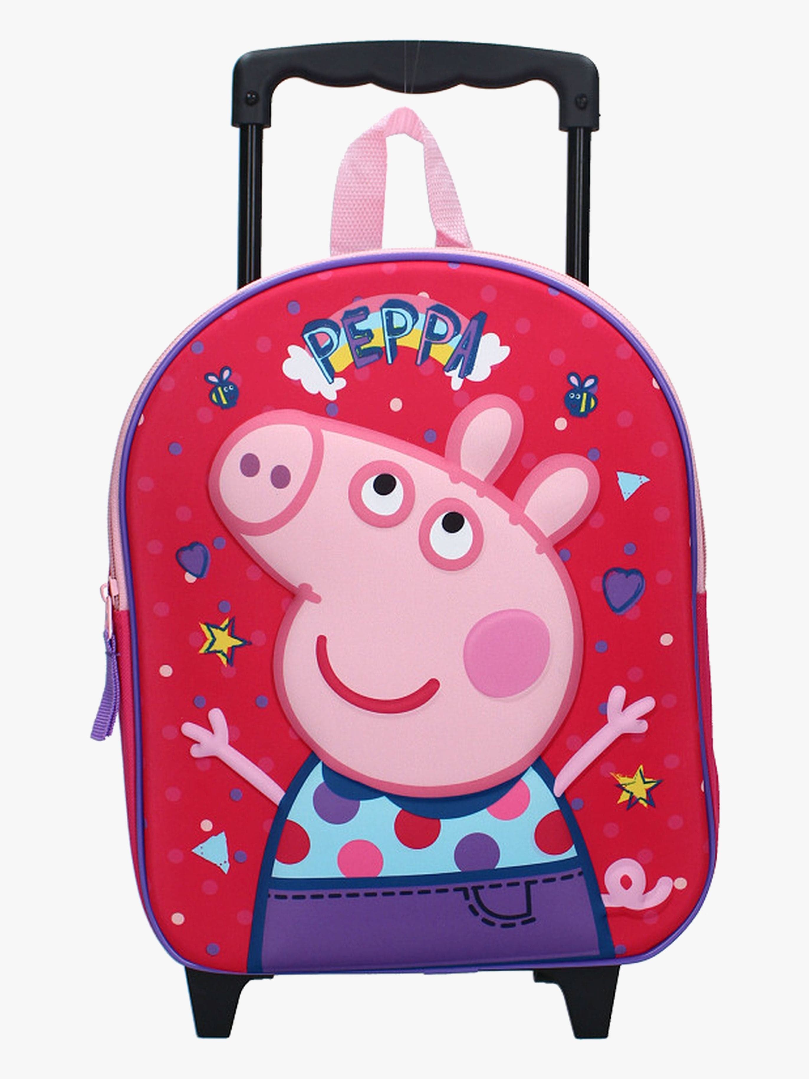 Pipsa Possu 3D Trolley Reppu Friends Around Town, Vaaleanpunainen