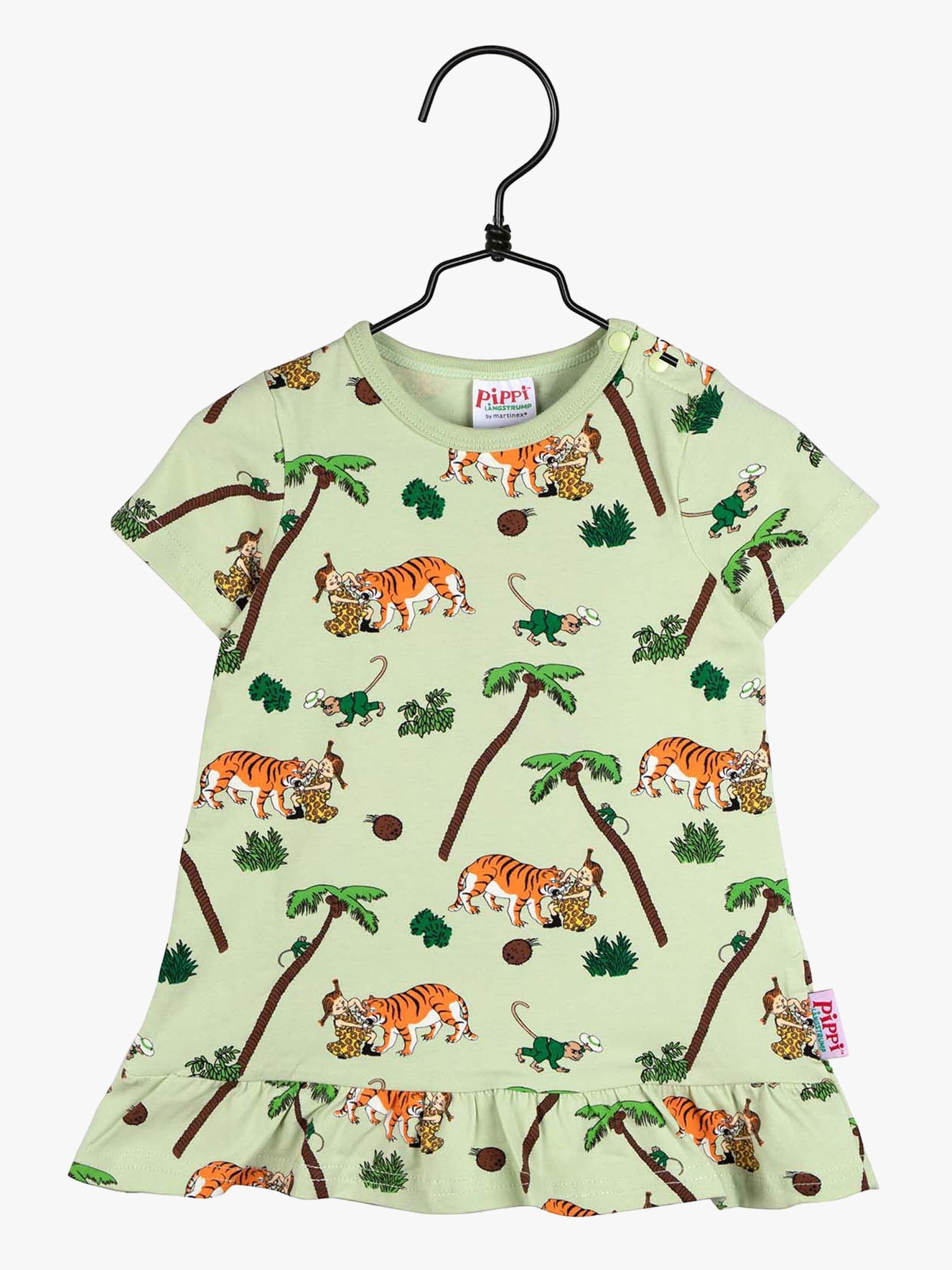 Peppi Pitkätossu Palmupuu Mekko, Vihreä, 62