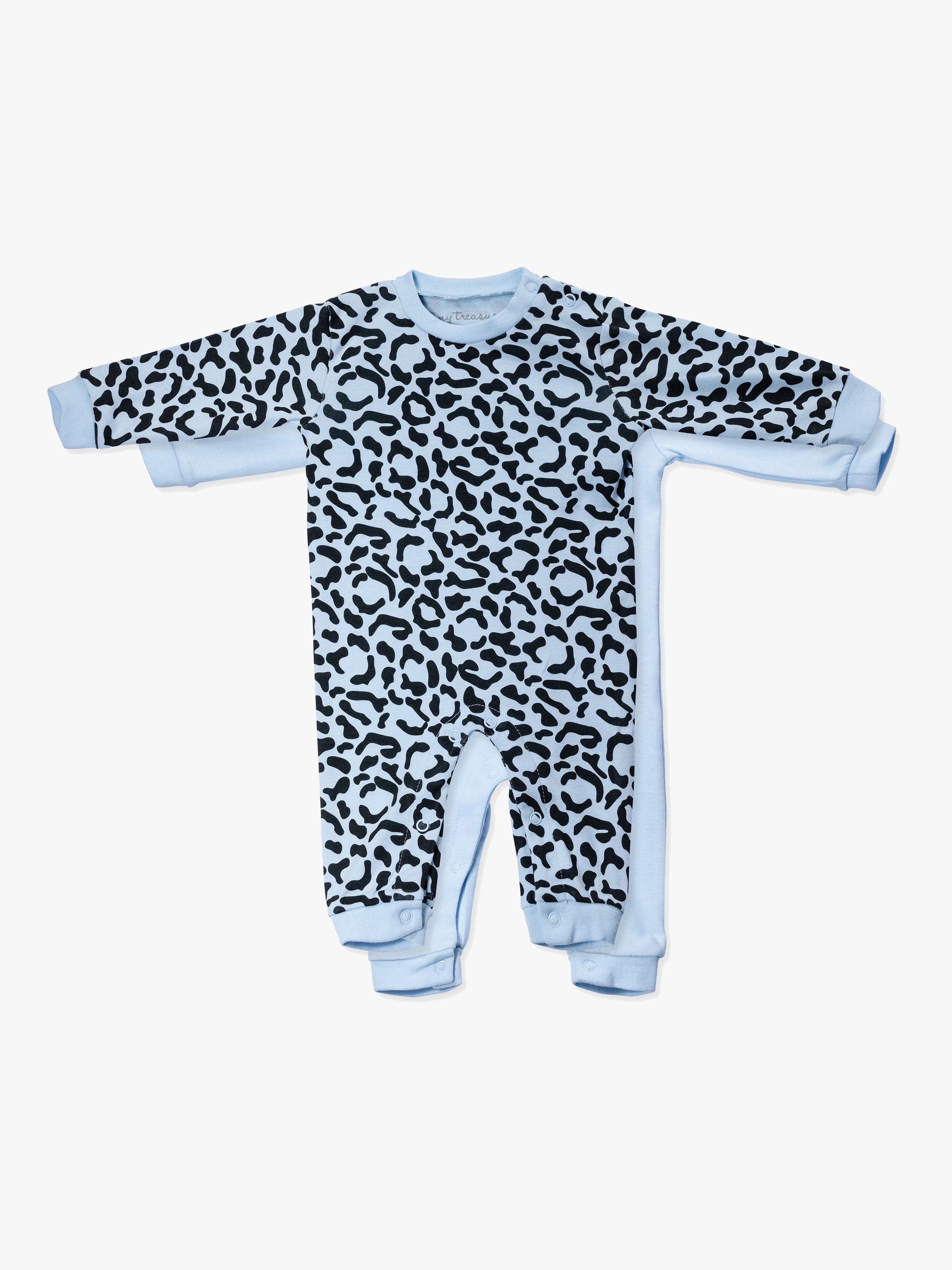 Tiny Treasure Maxime Jumpsuitit 2-pack, Baby Blue 62