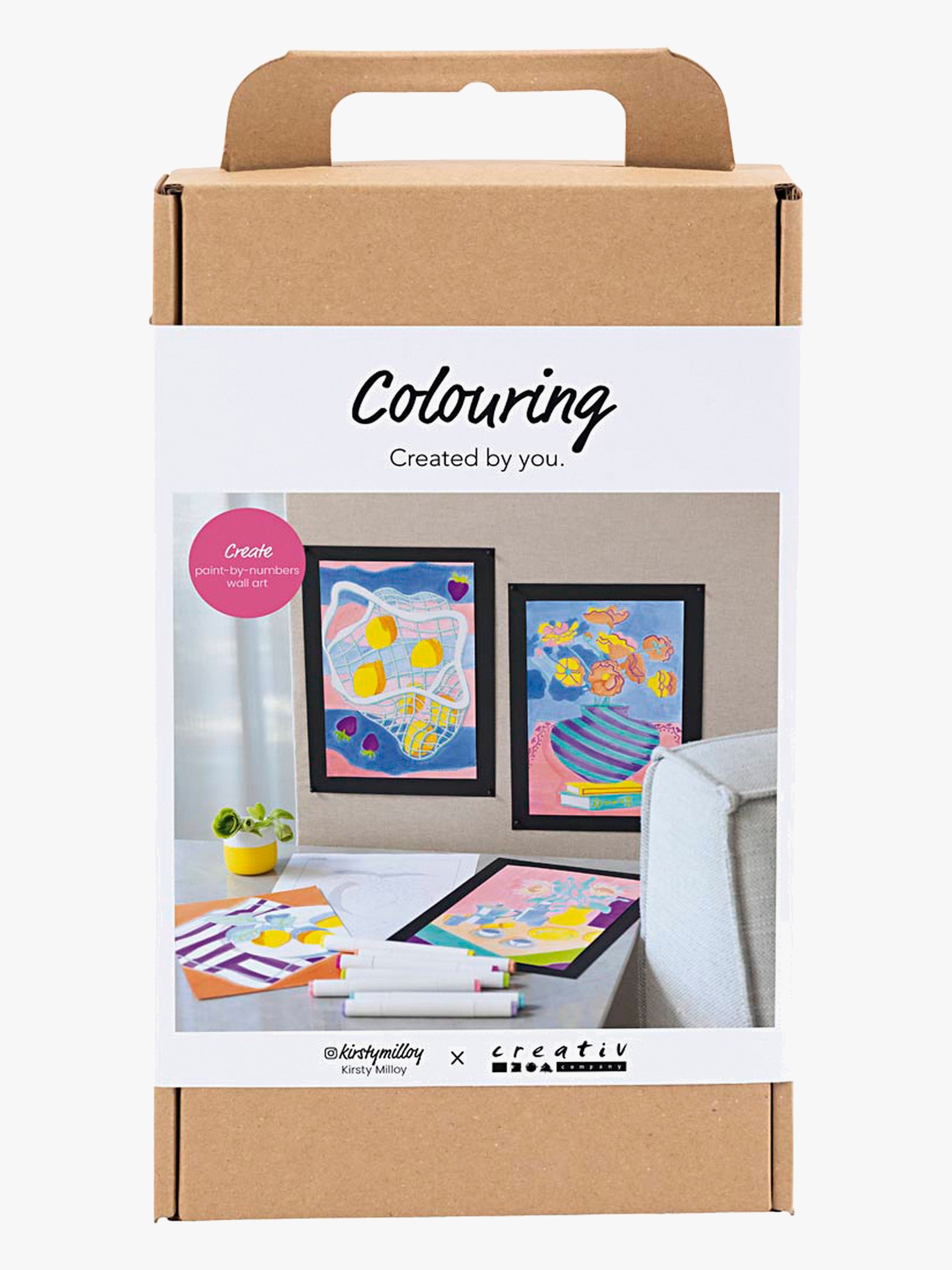 Creativ Company Värityssetti Tussikynillä Maalaa numeroiden mukaan, Sininen