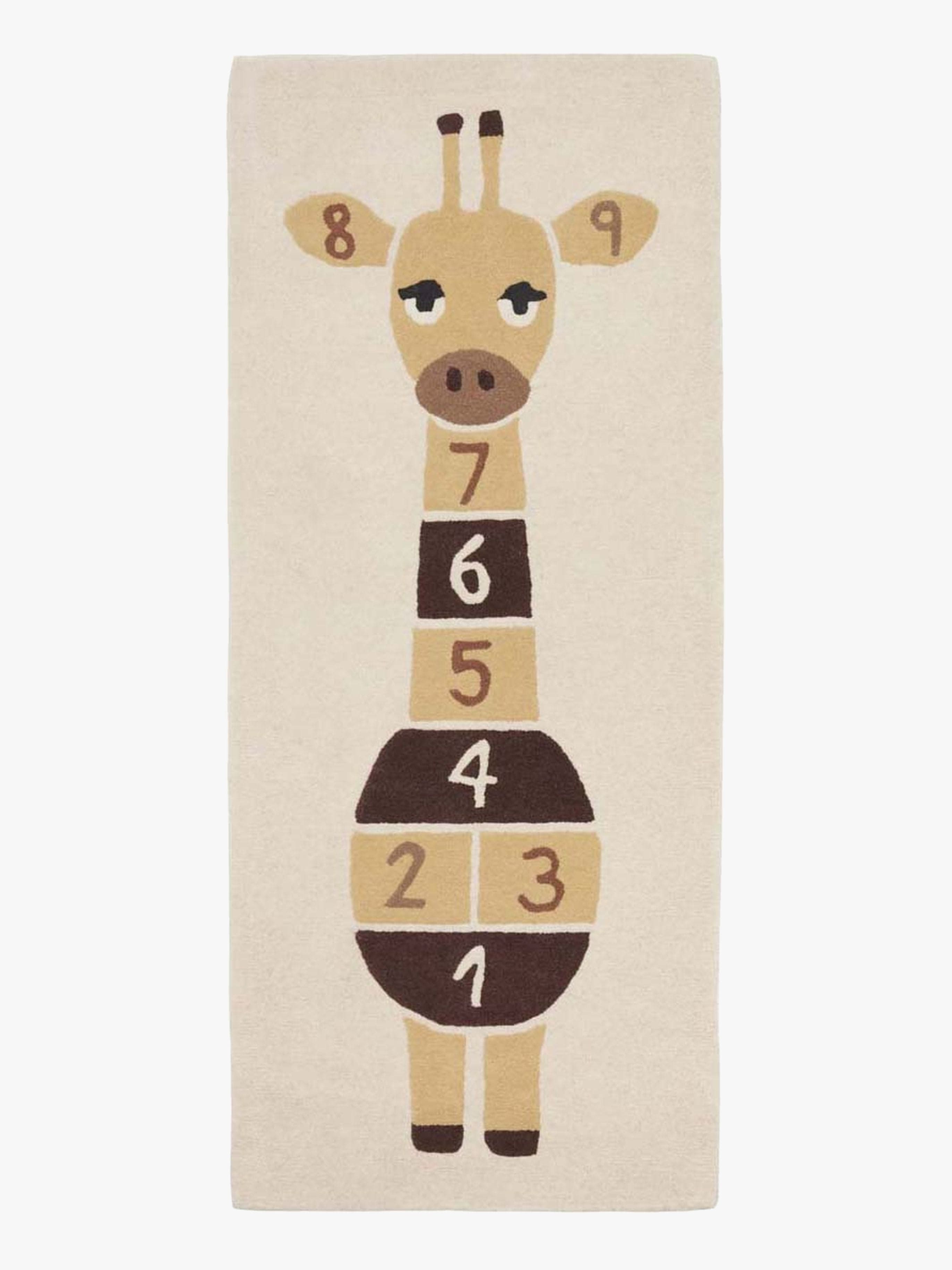 OYOY Giraffe Hopscotch Ruutuhyppelymatto, Yellow