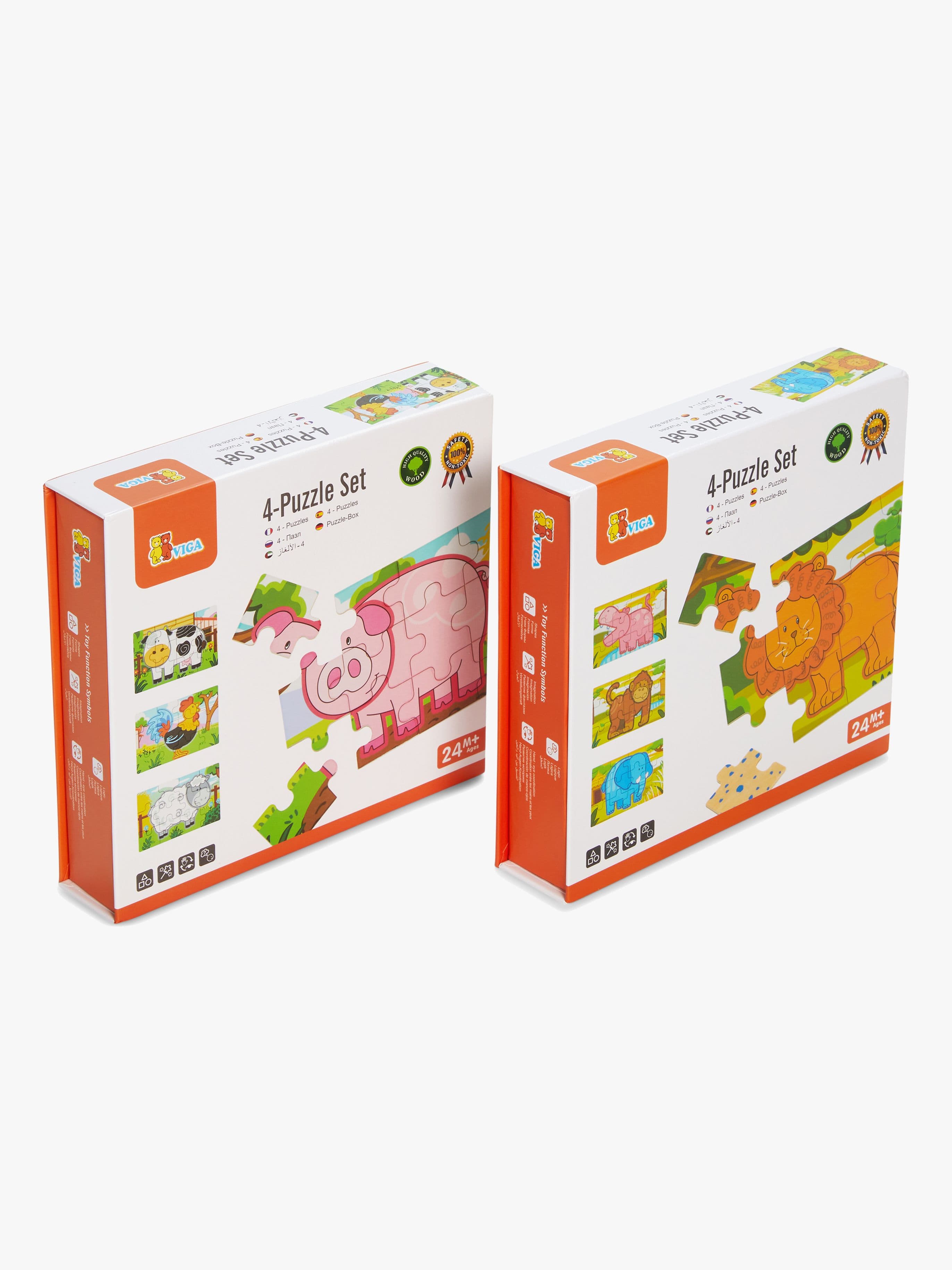 VIGA Puiset Eläinpalapelit, 2 Kpl