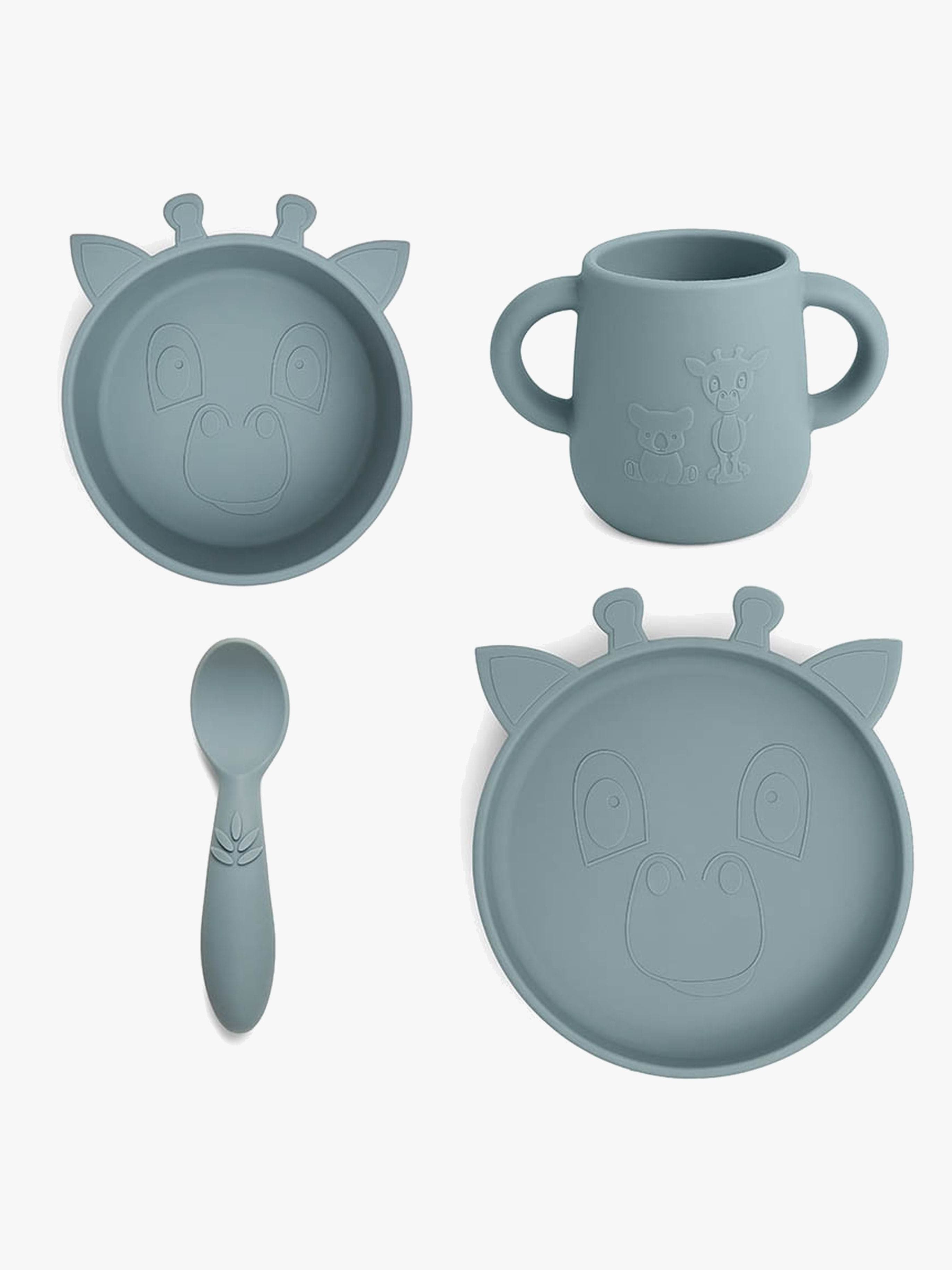 nuuroo Lykke Giraff Lautassetti Silikoni 4-pack, Lead