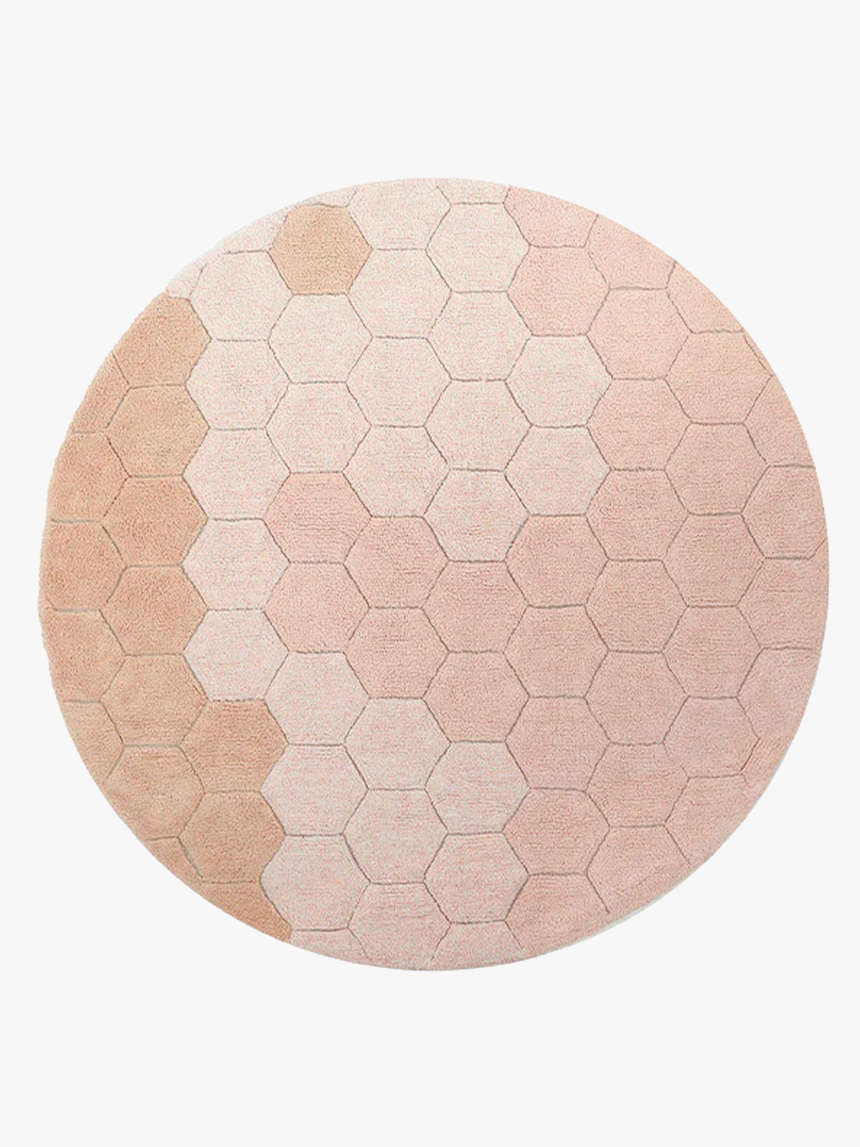 Lorena Canals Pestävä Matto 140 Pyöreä Hunajakenno, Rose