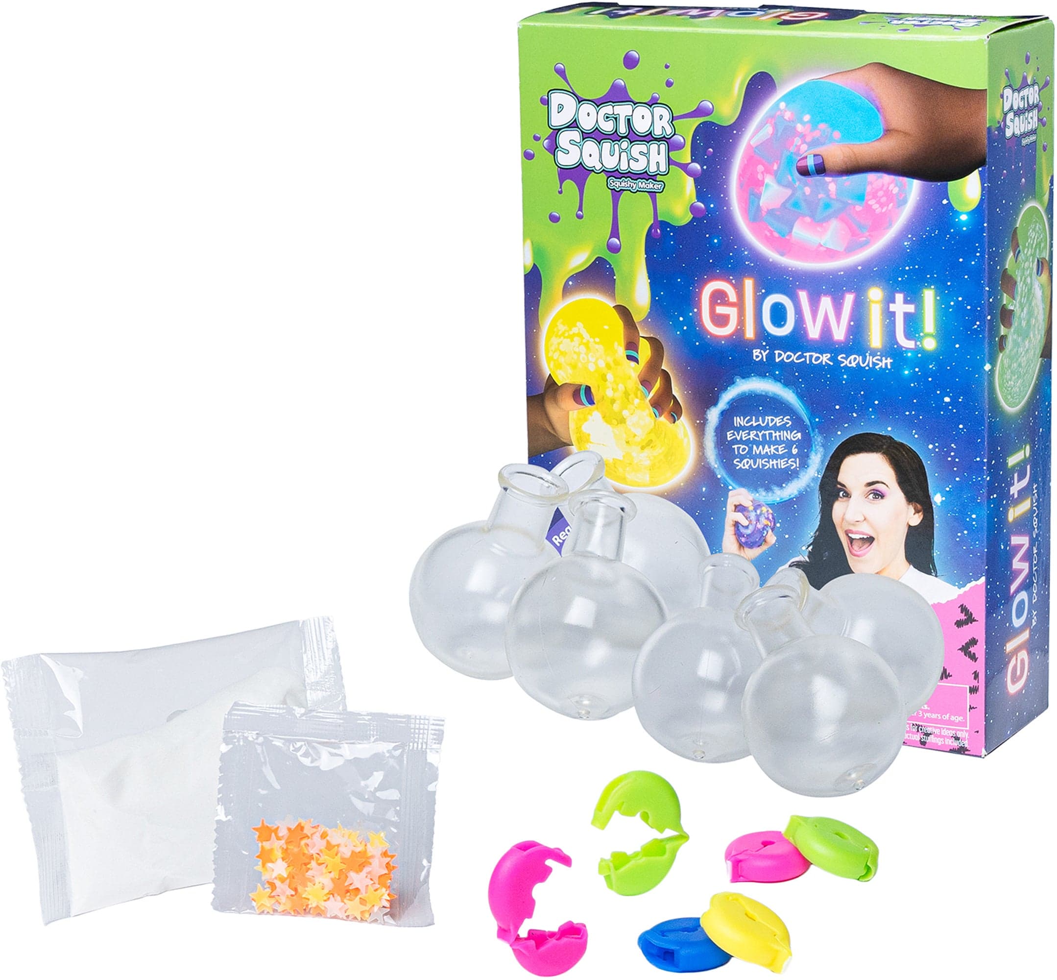 Doctor Squish Slime Squishy Neon Täydennyspakkaus