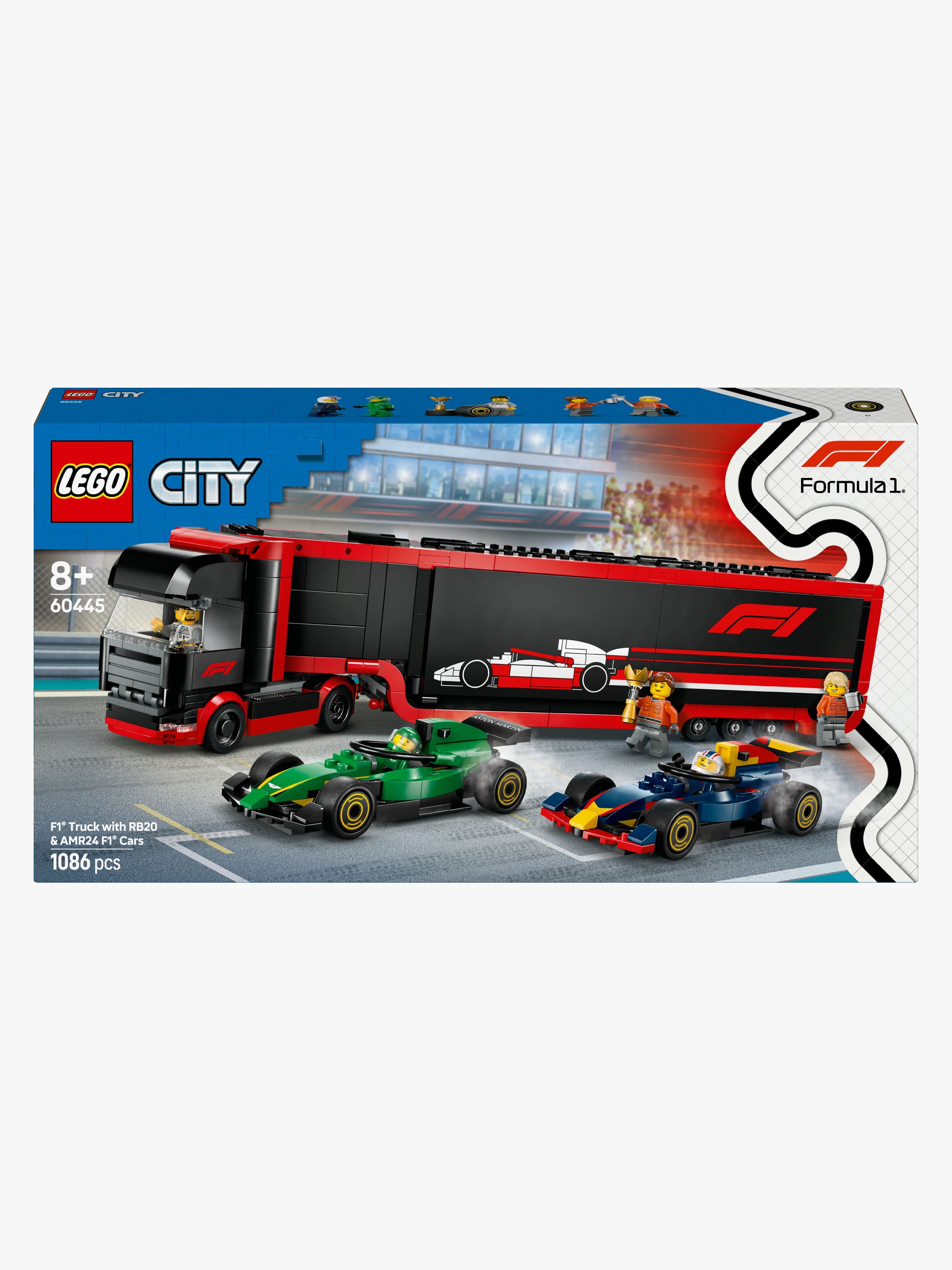 LEGO City 60445 F1-rekka ja F1-autot RB20 ja AMR24