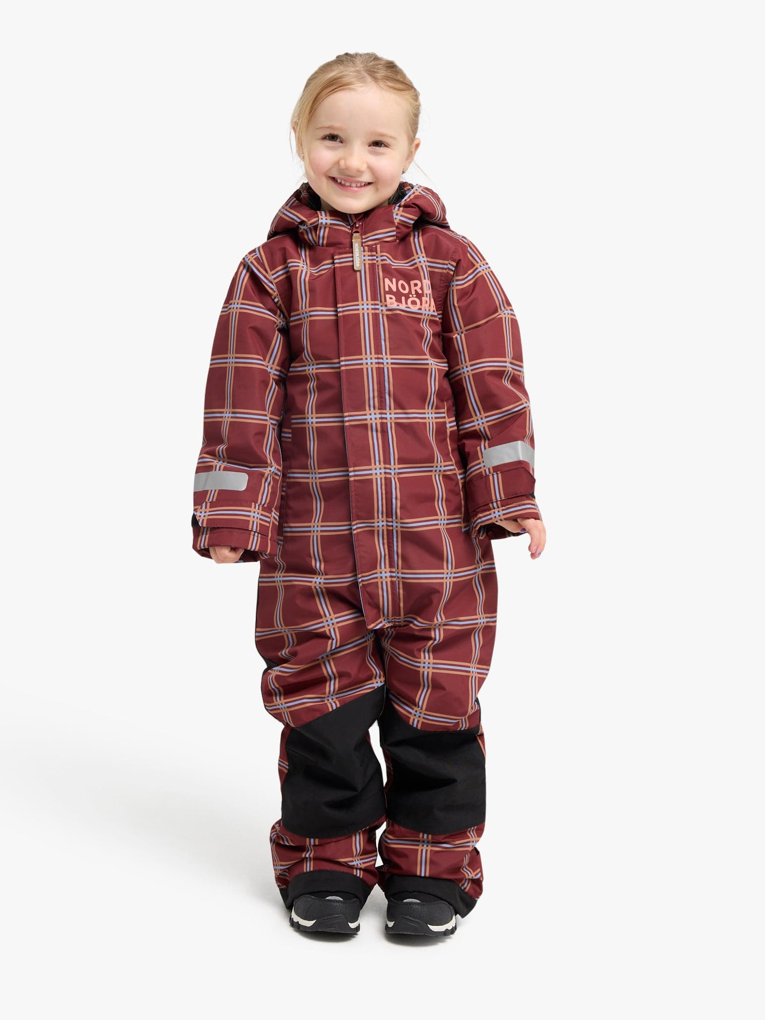 Nordbjörn Enelunden Toppahaalari, Madder Brown Checked, 122-128