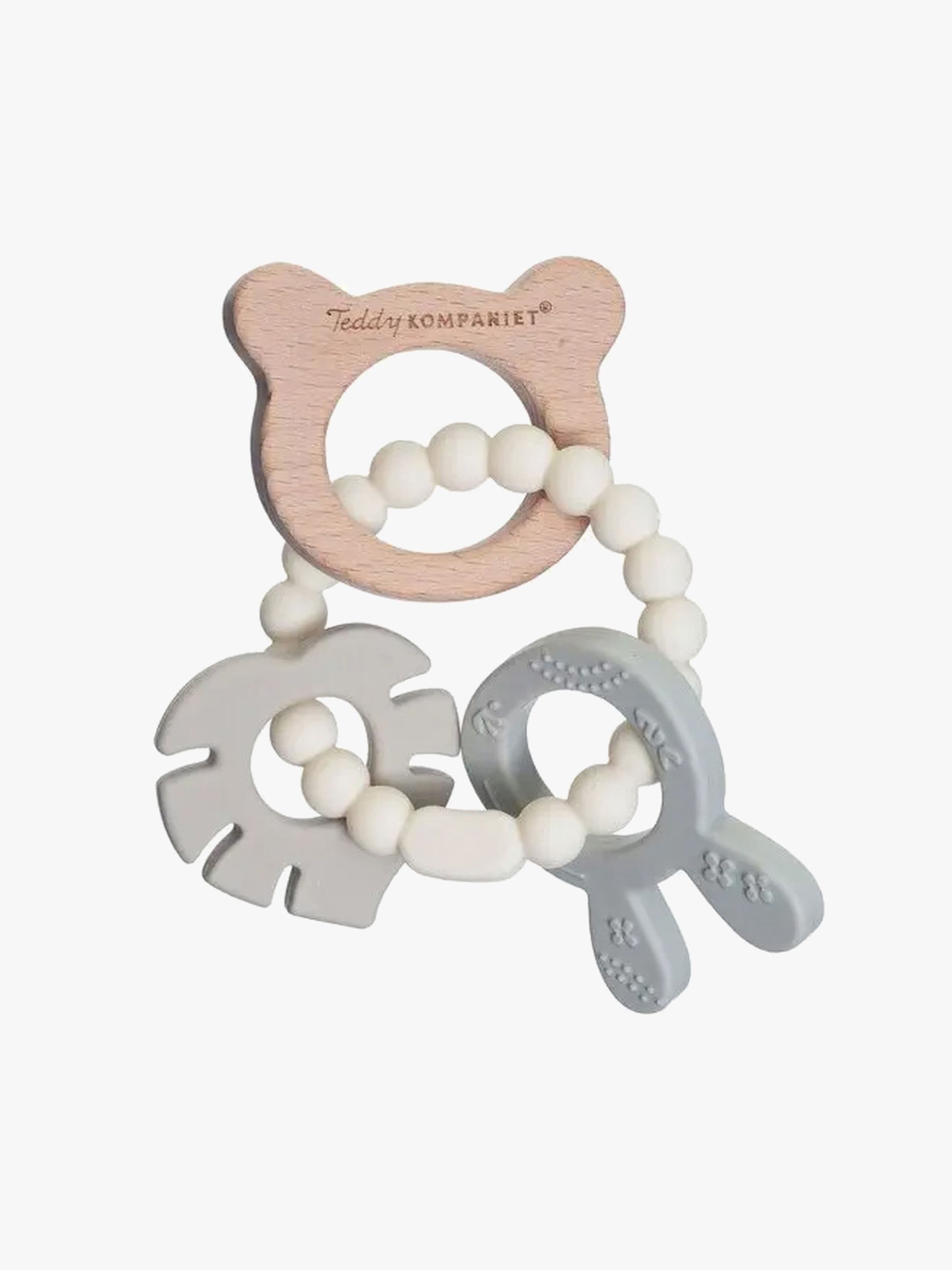 Teddykompaniet Silikoni & Puu Purulelu, Creme