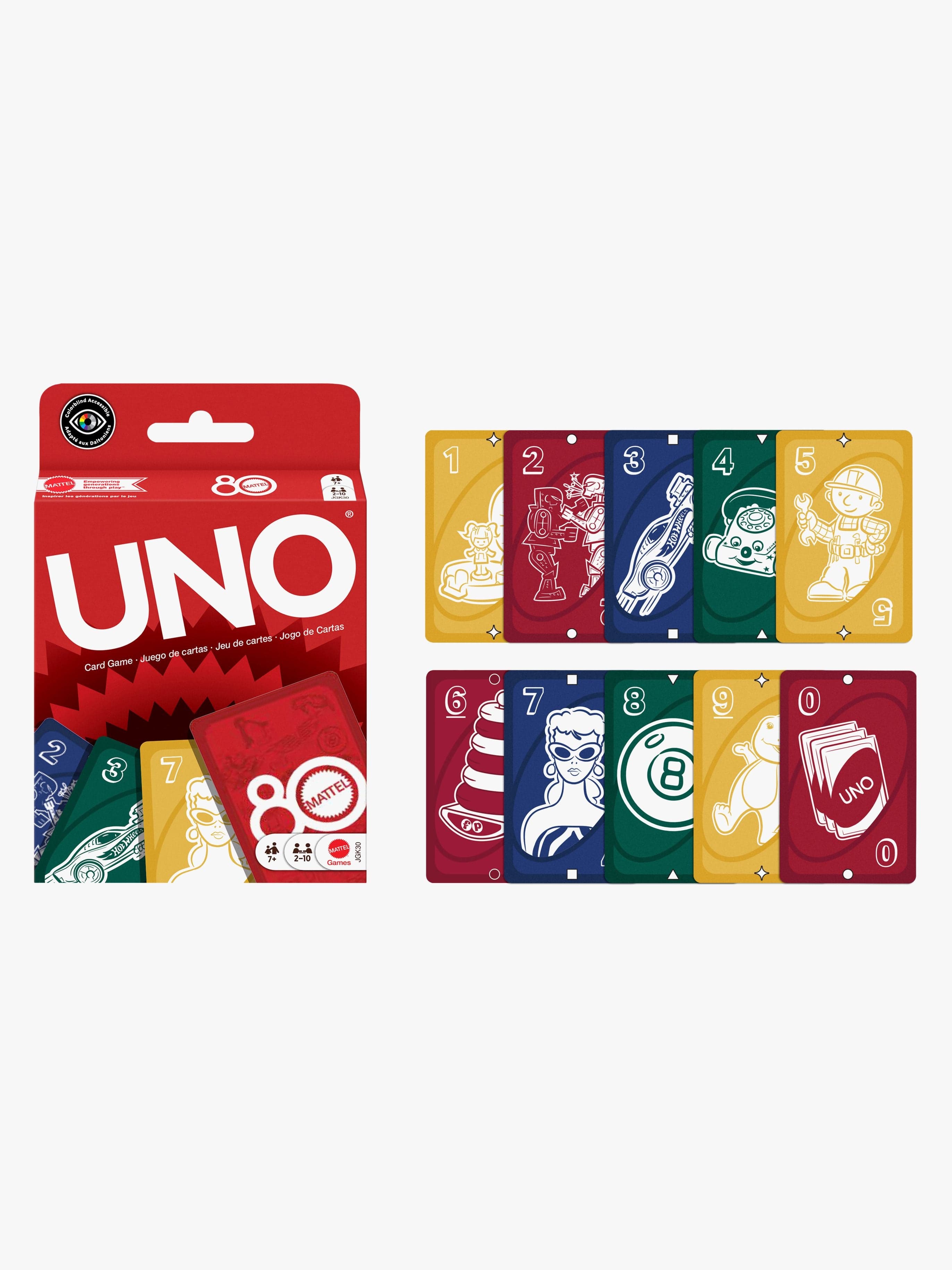 UNO Mattel 80th Ruby Red Korttipeli