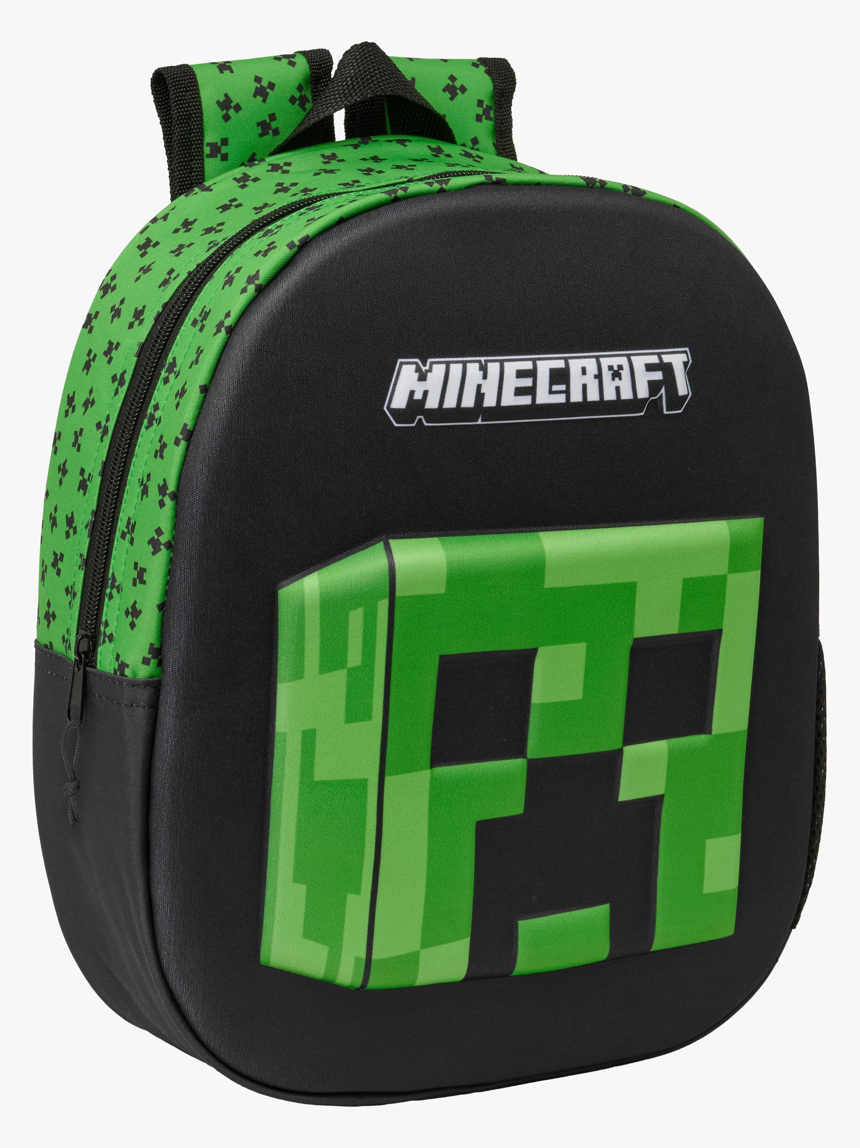 Minecraft 3D Reppu 8.5L, Musta/Vihreä