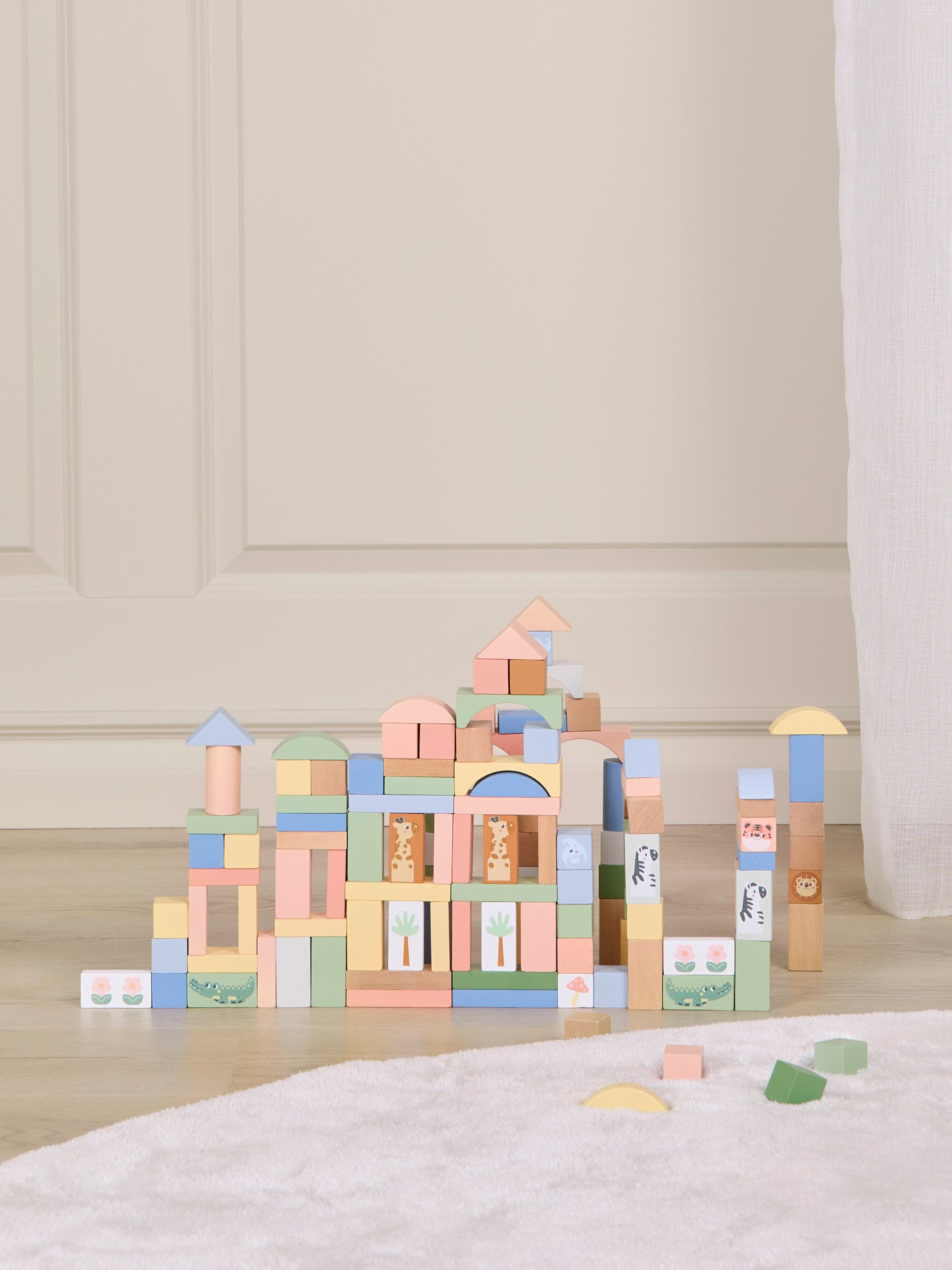 Alice & Fox Puupalikat Safarieläin 120 Kpl