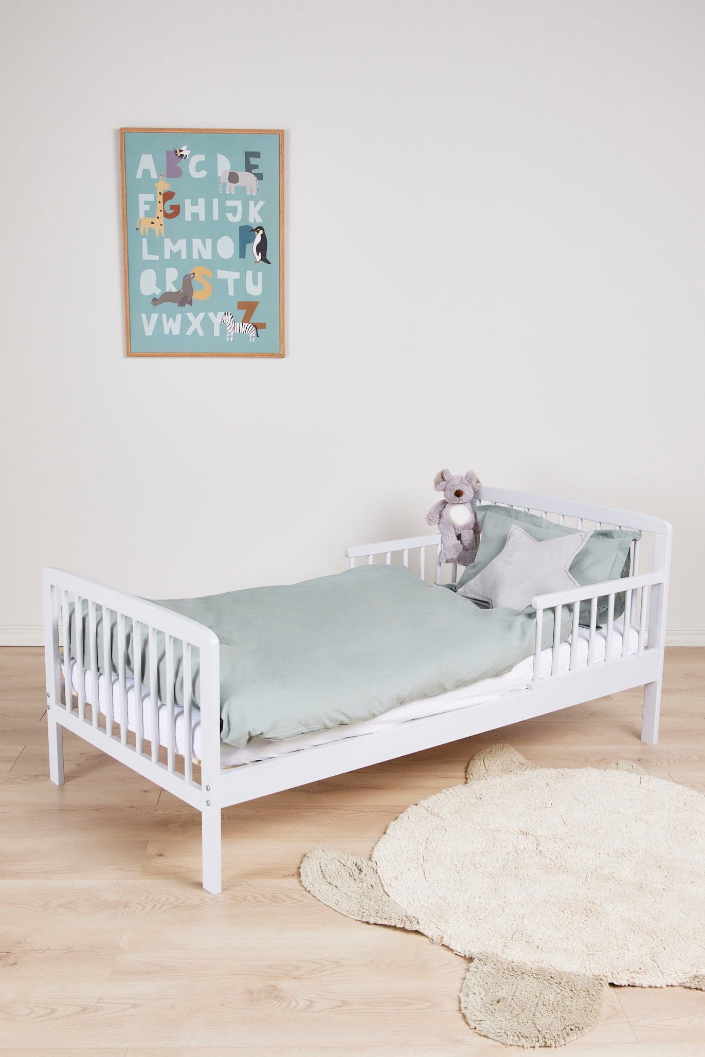 JLY HEAVEN Juniorisänky MEYA 70x140, Vaaleanharmaa