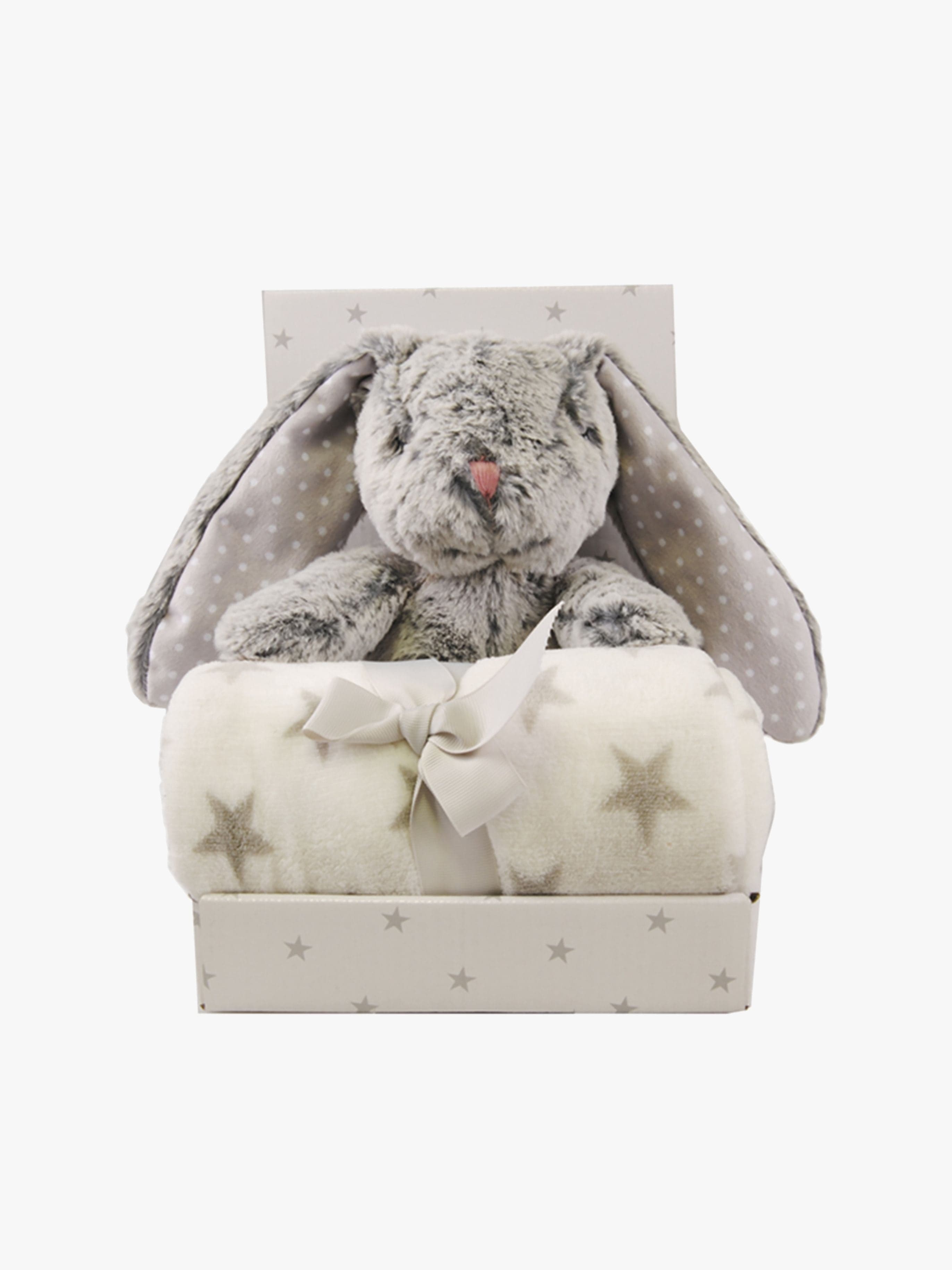 CarloBaby Fleeceviltti + Pehmolelu Pupu, Harmaa