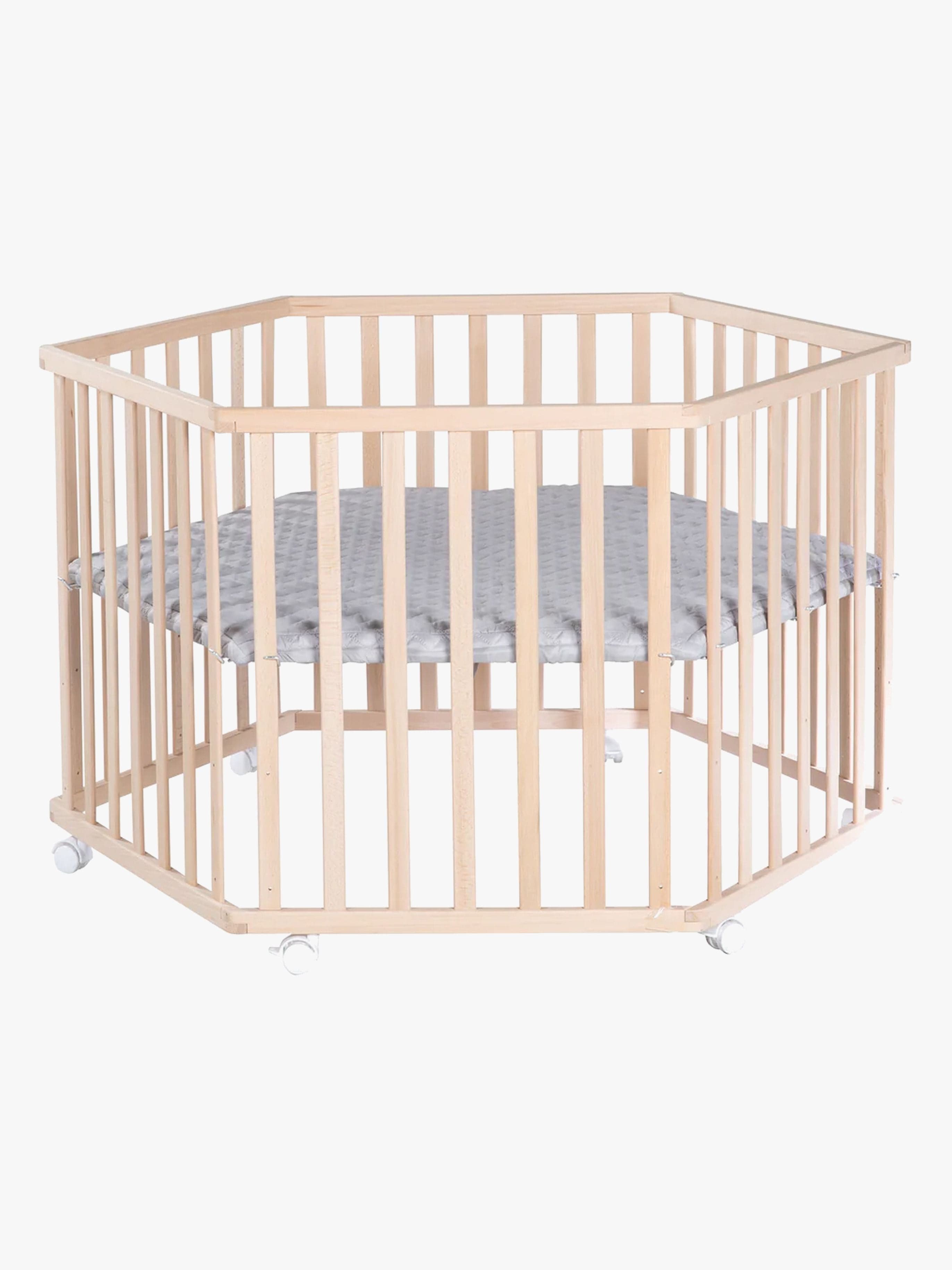 Roba Cosiplay Hexagon Leikkikehä + Pyörät, Wood