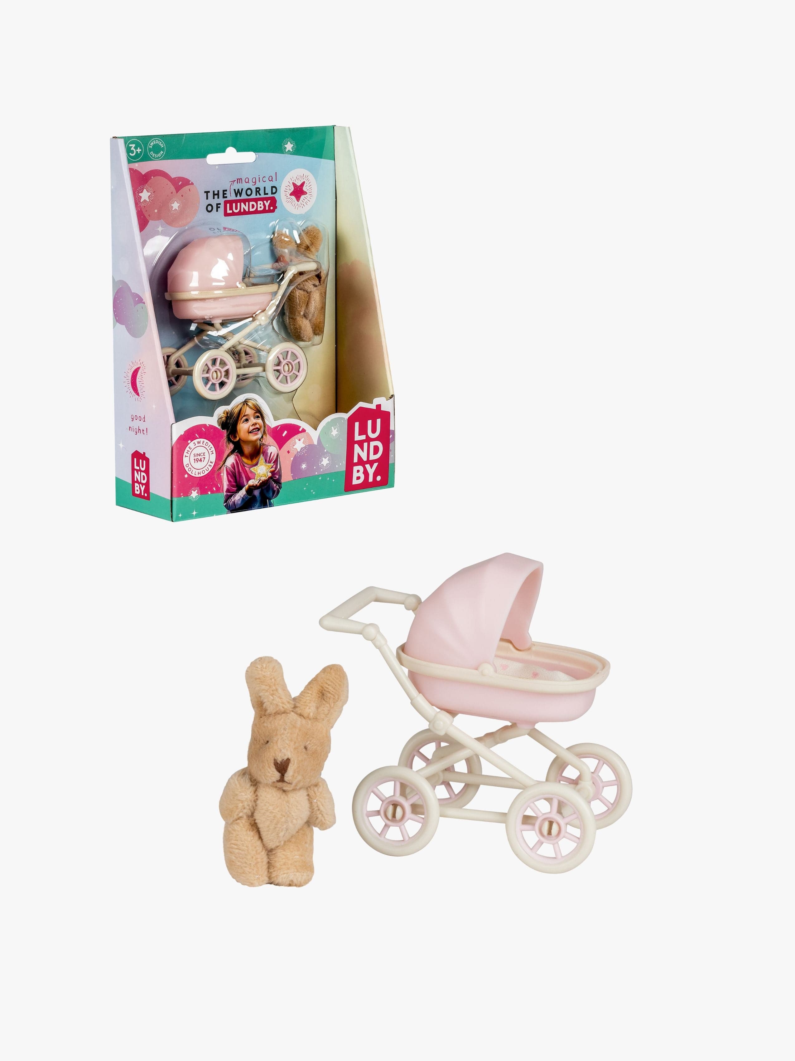 Lundby Nukkekodin Tarvikkeet Lastenvaunut & Nalle