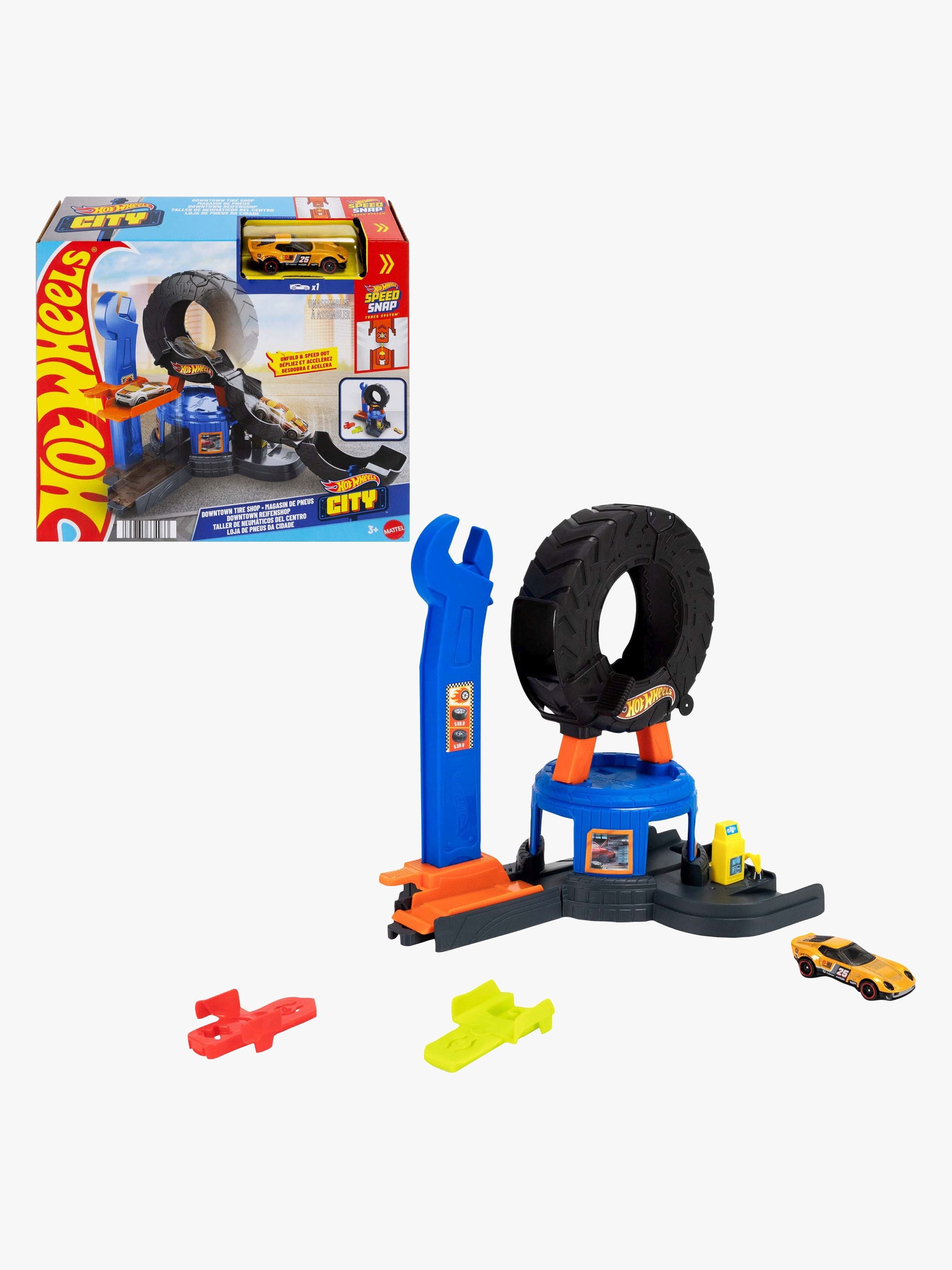 Hot Wheels City Downtown Leikkisetti Rengasliike
