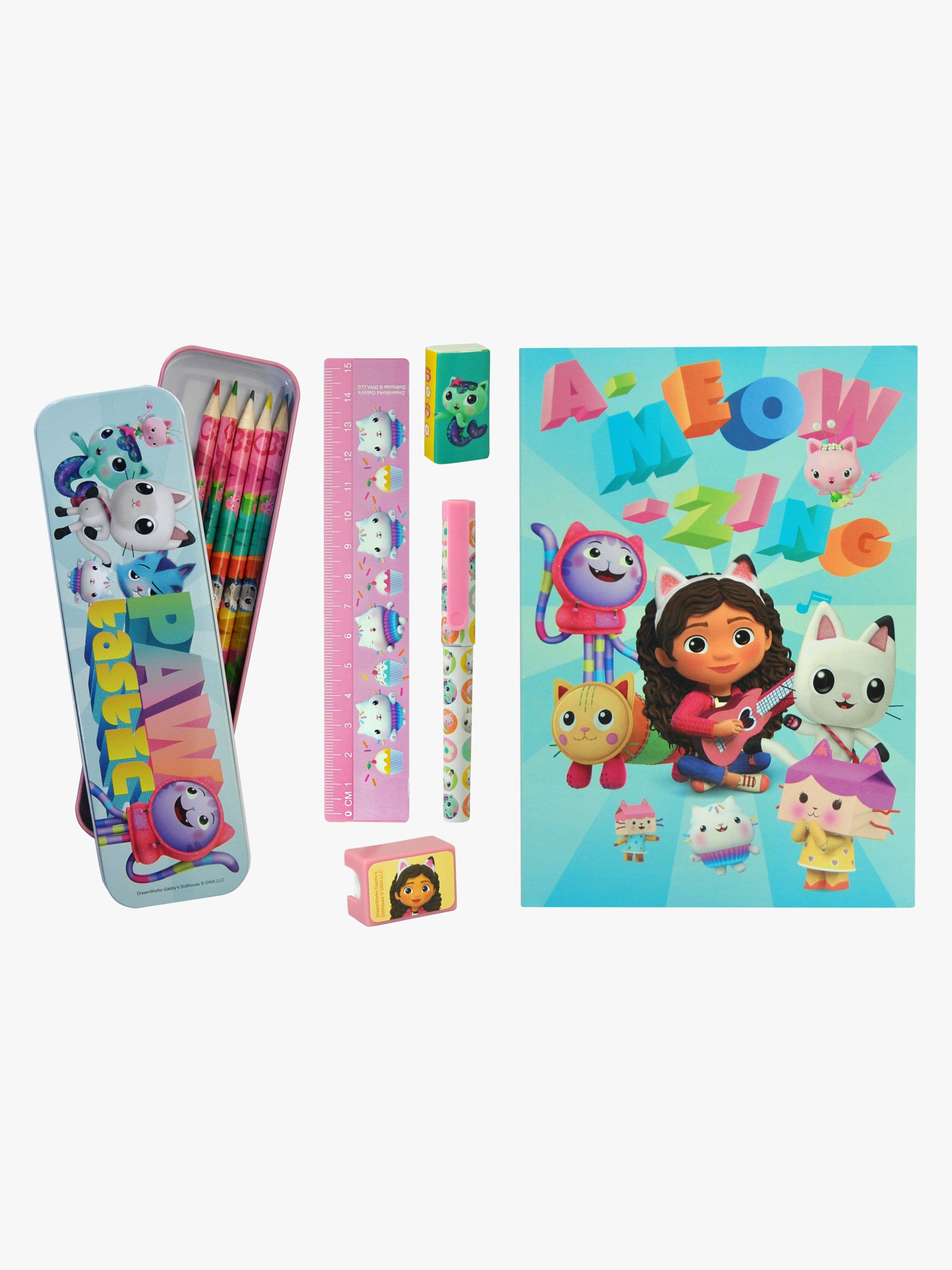 Gabbyn Nukketalo Kirjoitusvälinesetti + Peltirasia