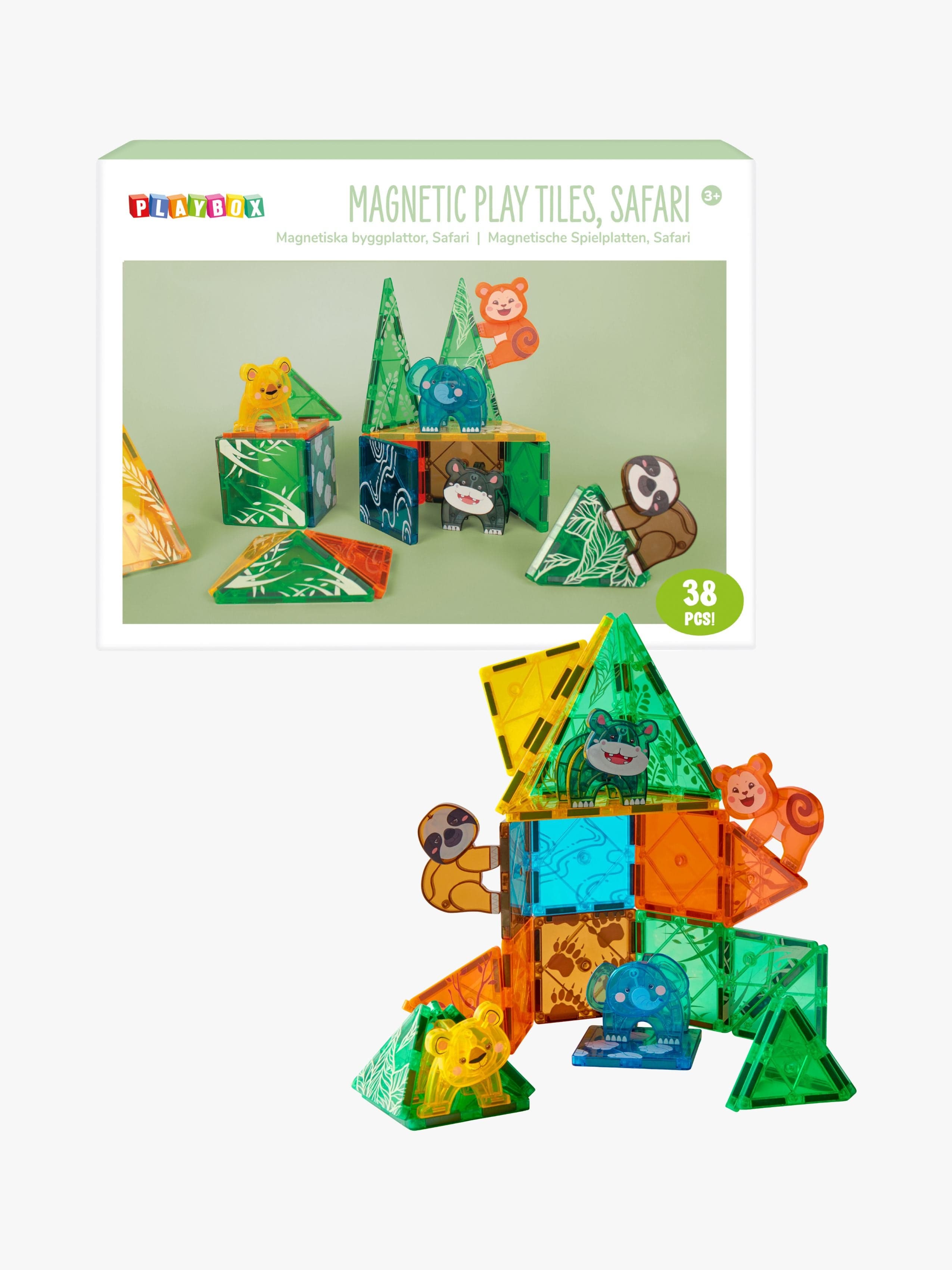 Playbox Magneettiset Laatat Safari 38 Osaa