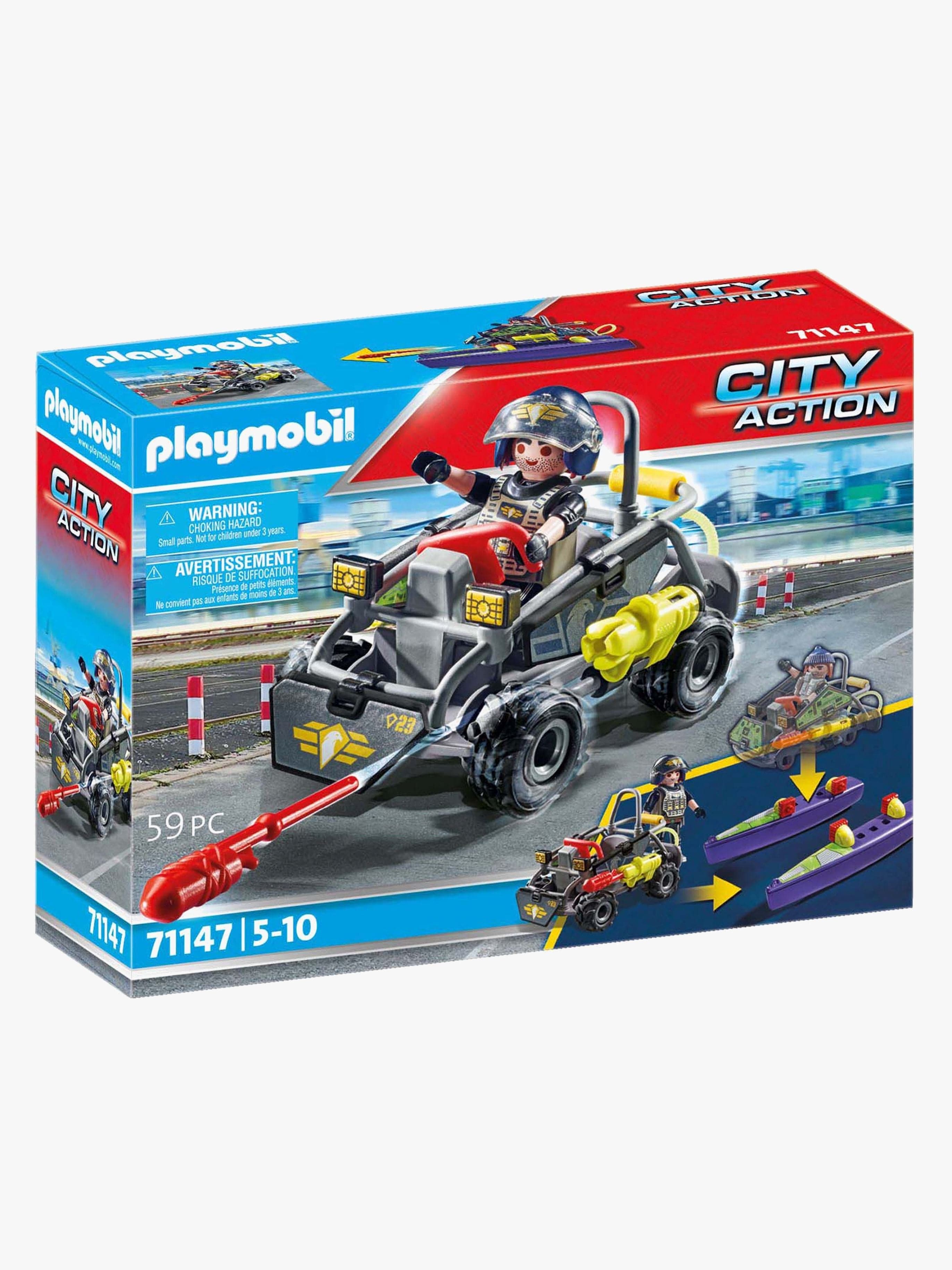 Playmobil 71147 City Action Rakennussarja Erikoisjoukkojen Monipuolinen Maastomönkijä