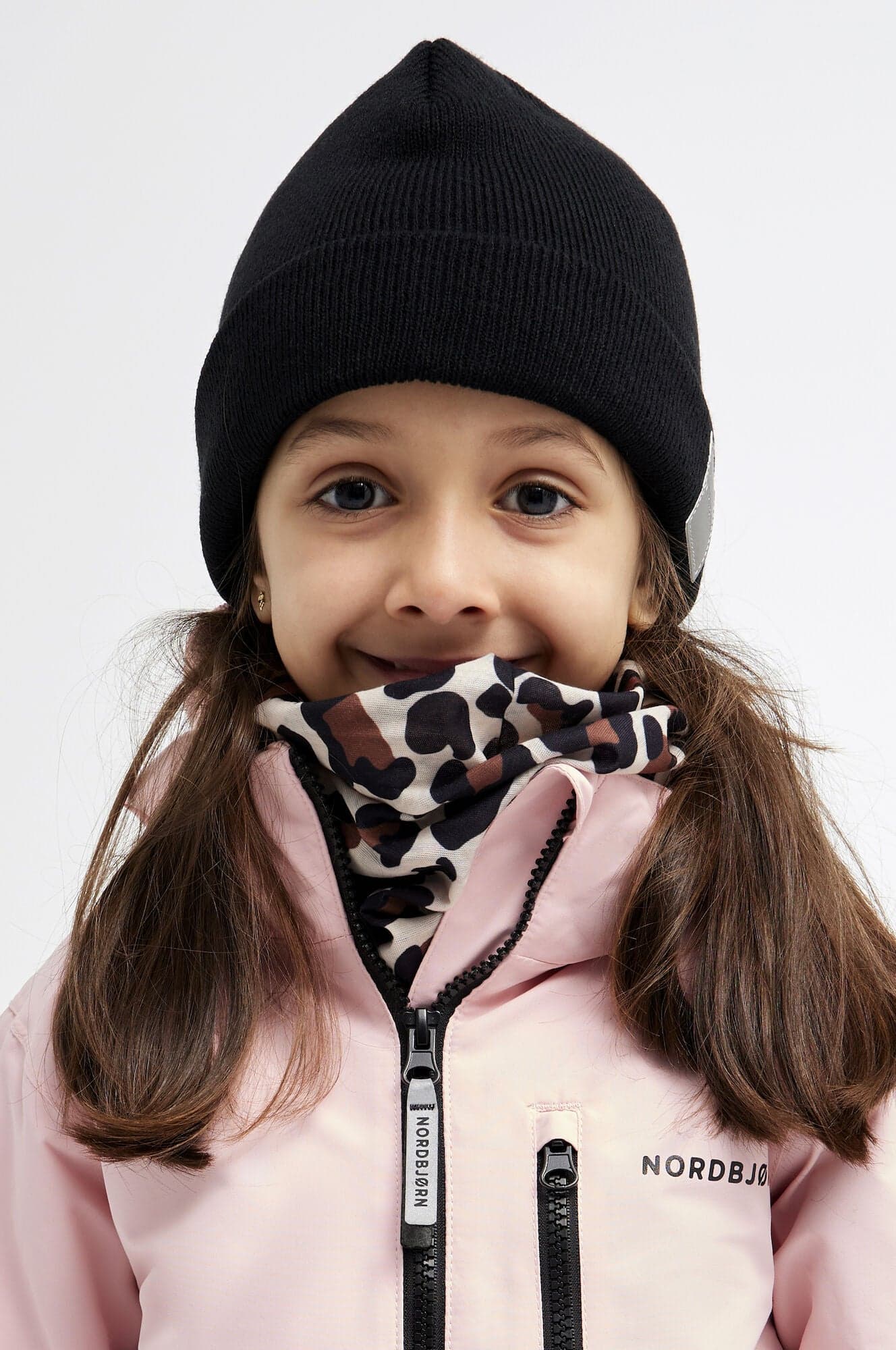 Nordbjørn Bjørli Kauluri 2-Pack, Black/Leopardy Rustic Sandshell