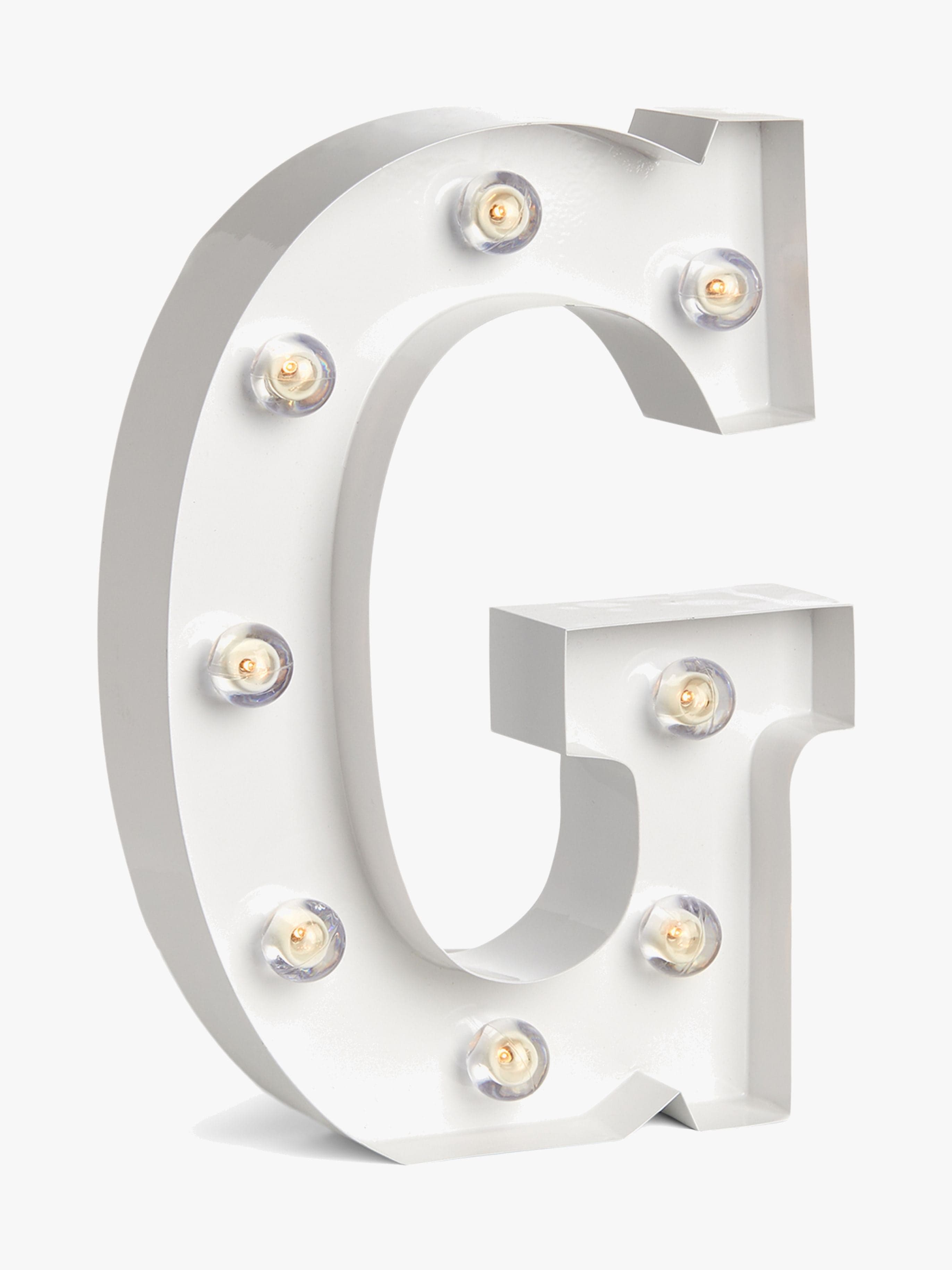 Alice & Fox Kirjainvalaisin G, Valkoinen