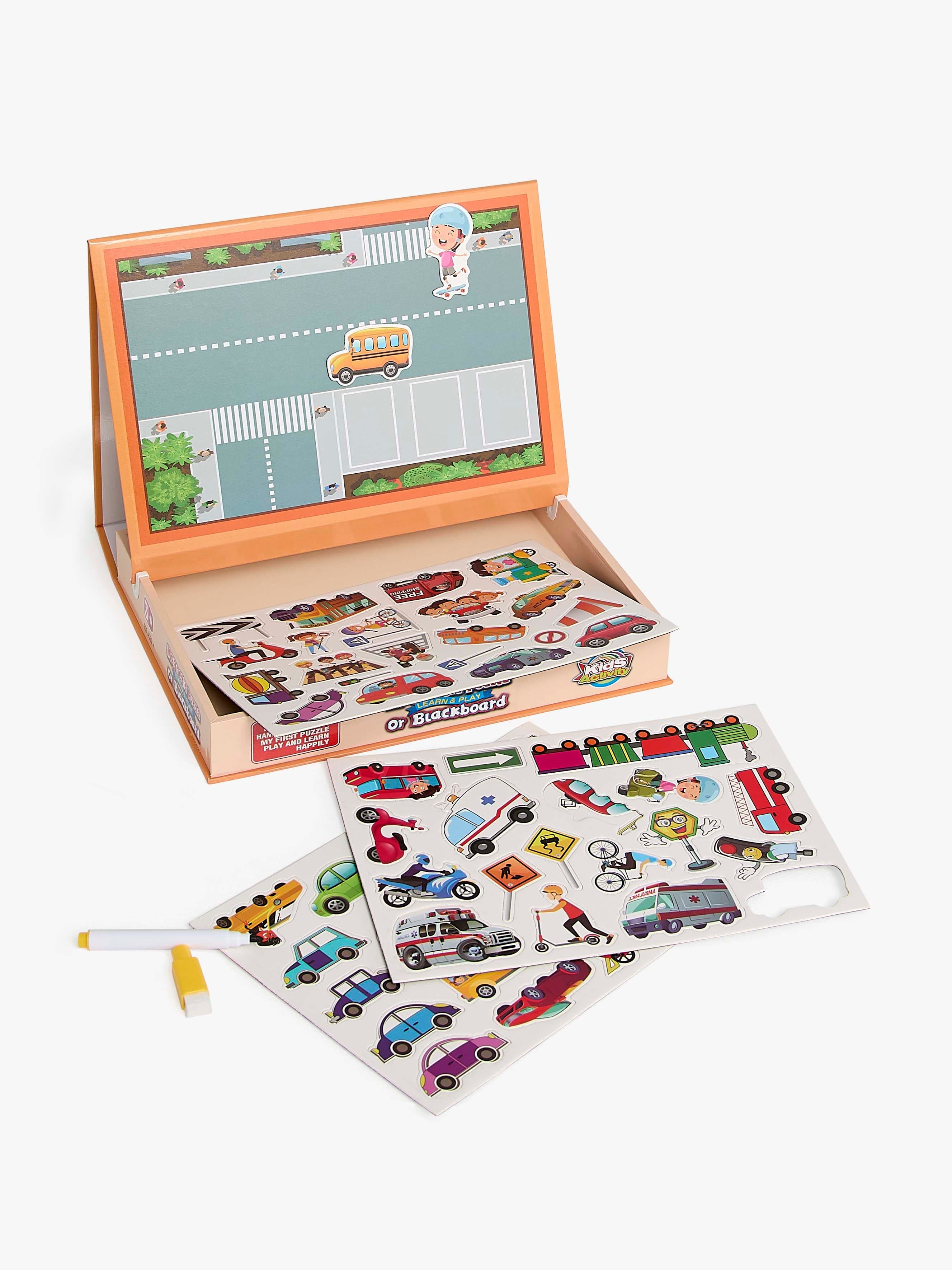 Fippla 2-in-1 Magneettitaulu & Piirustustaulu Autot