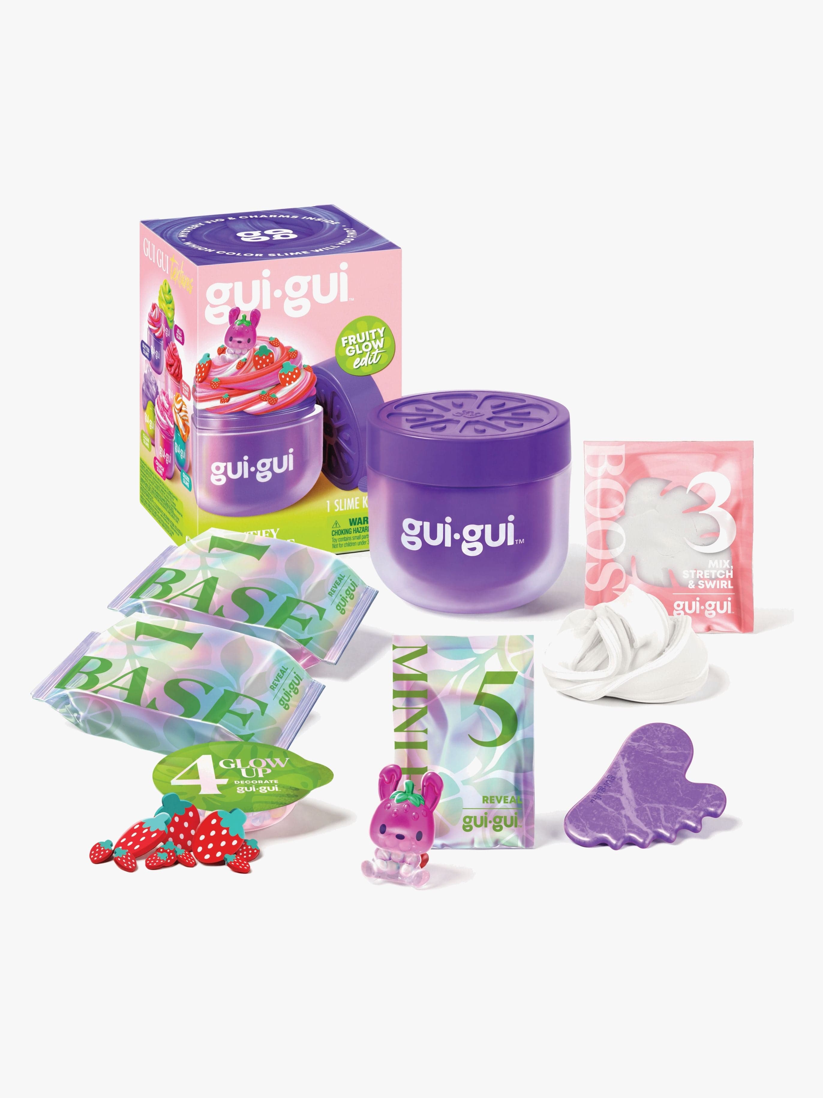 Gui Gui Rakennemassa Fruity Glow Mansikka, Punainen/Vaaleanpunainen