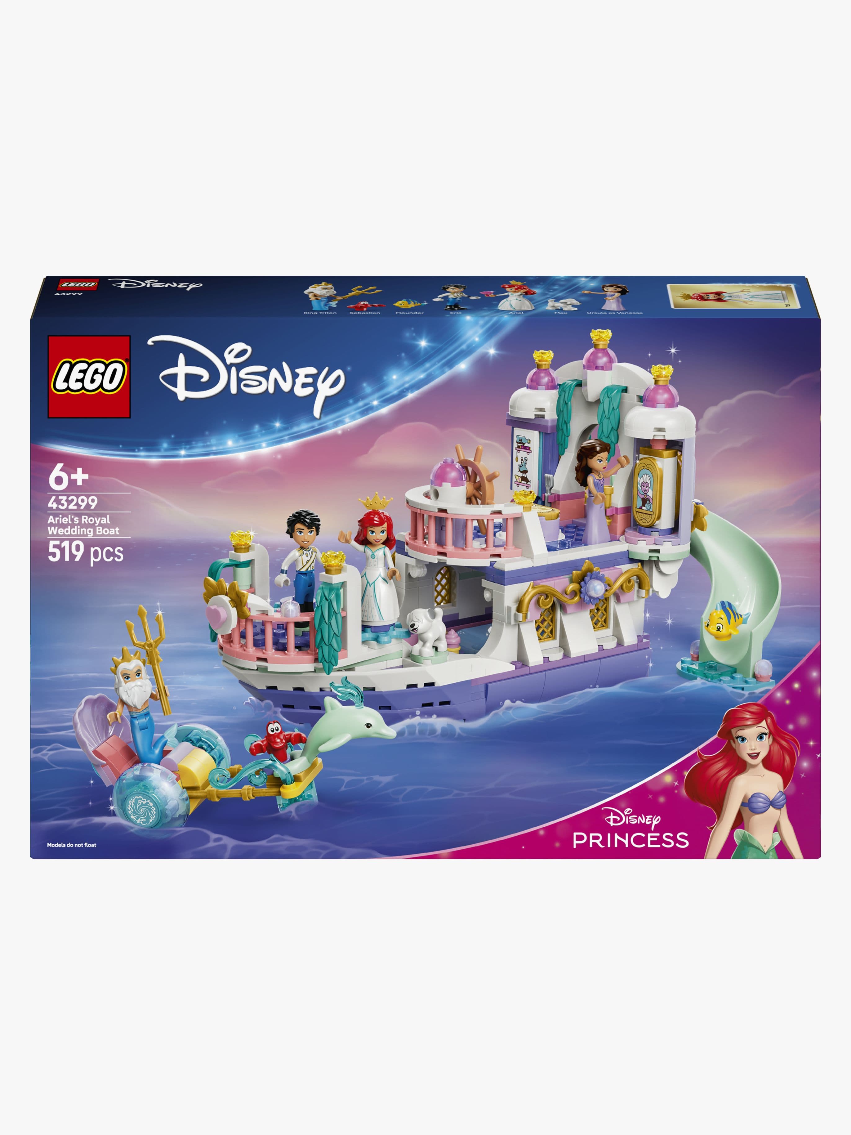 LEGO Disney Princess 43299 Arielin kuninkaallinen häävene