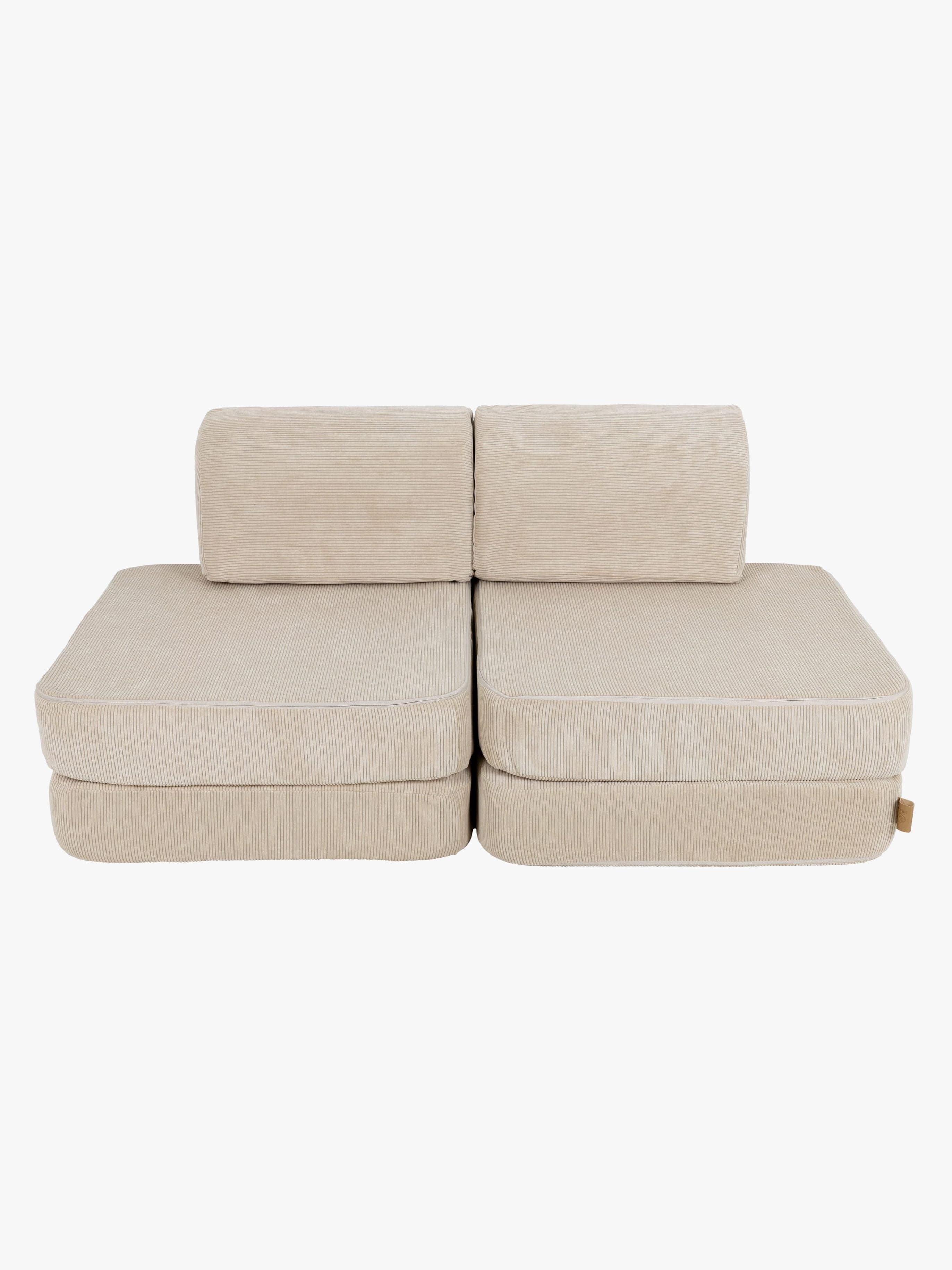 Meowbaby Play Pocket Rakennettava Sohva Basic Slimcord 120x60, Ecru