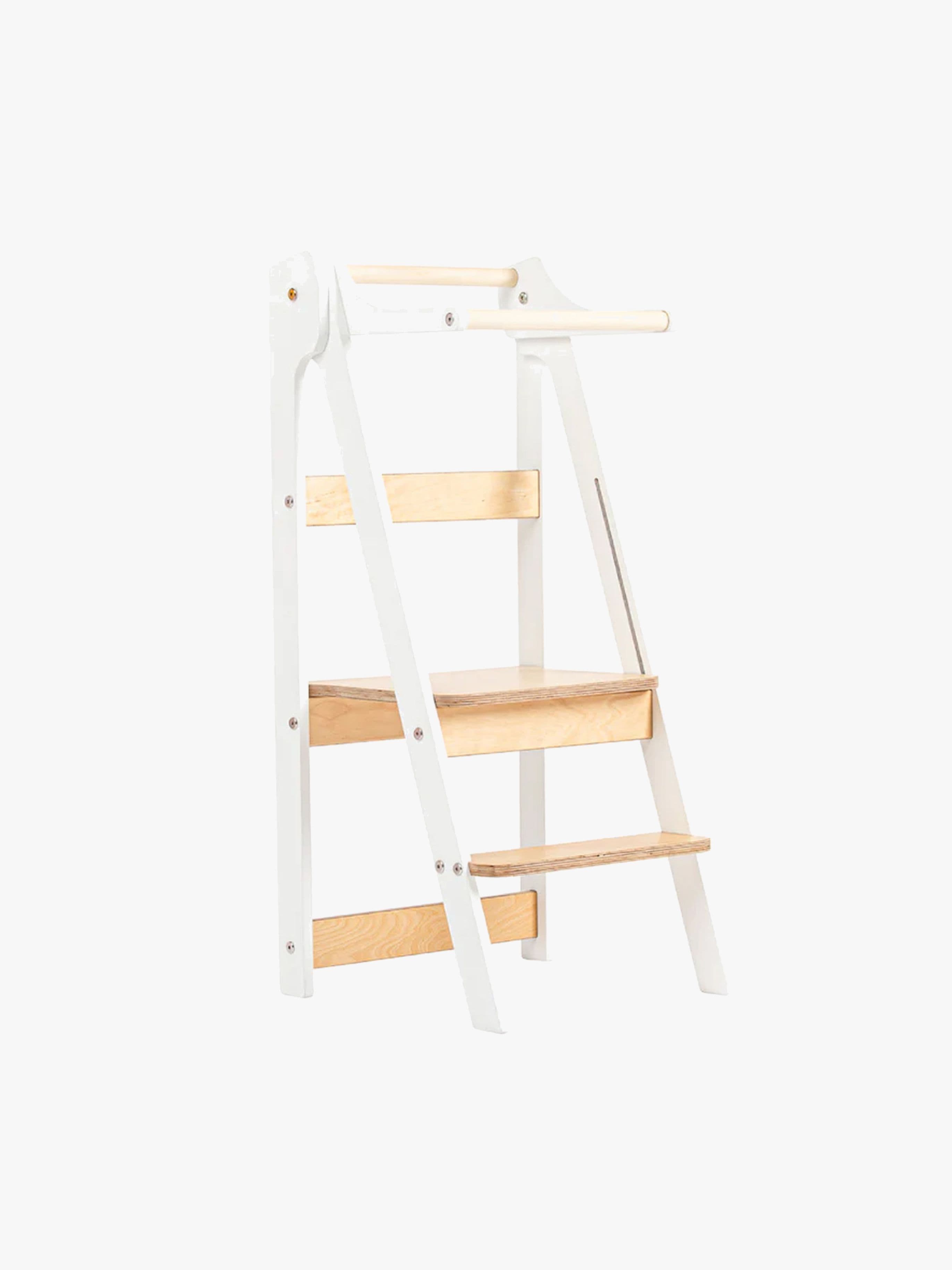 Duck Woodworks Kokoontaitettava Oppimistorni, Valkoinen