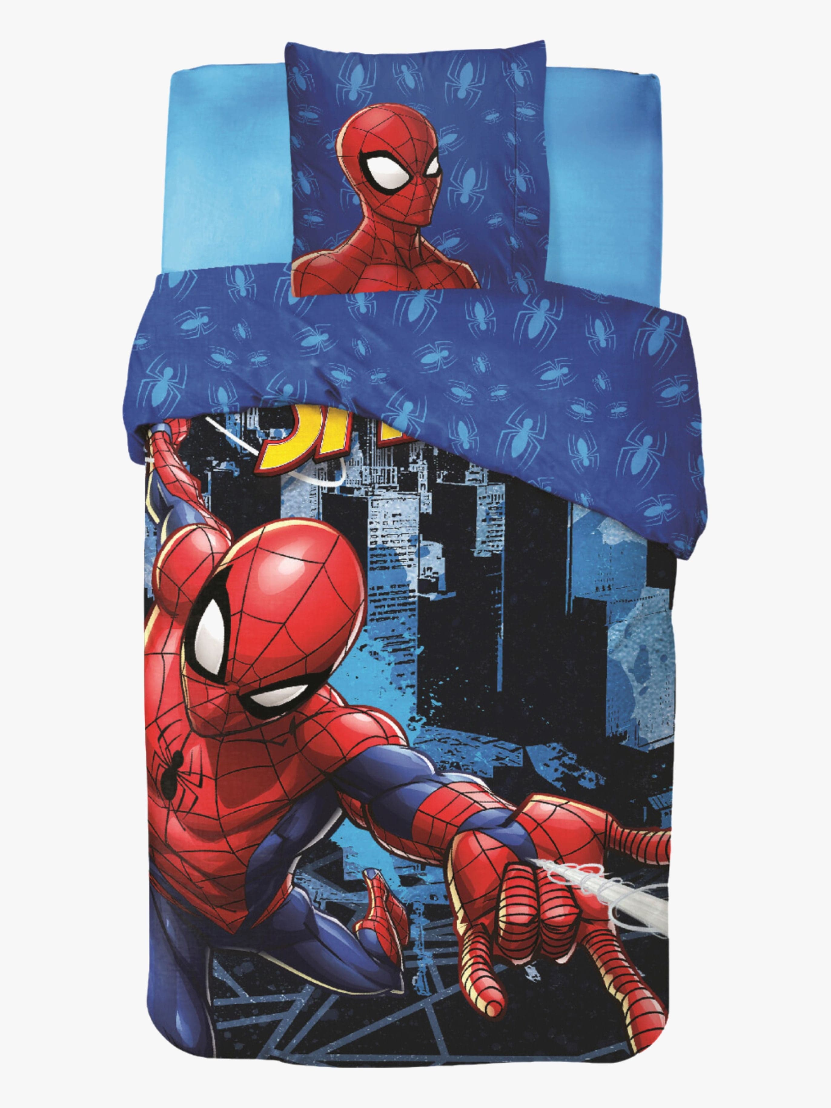 Marvel Spider-Man Pussilakanasetti 140x200, Sininen