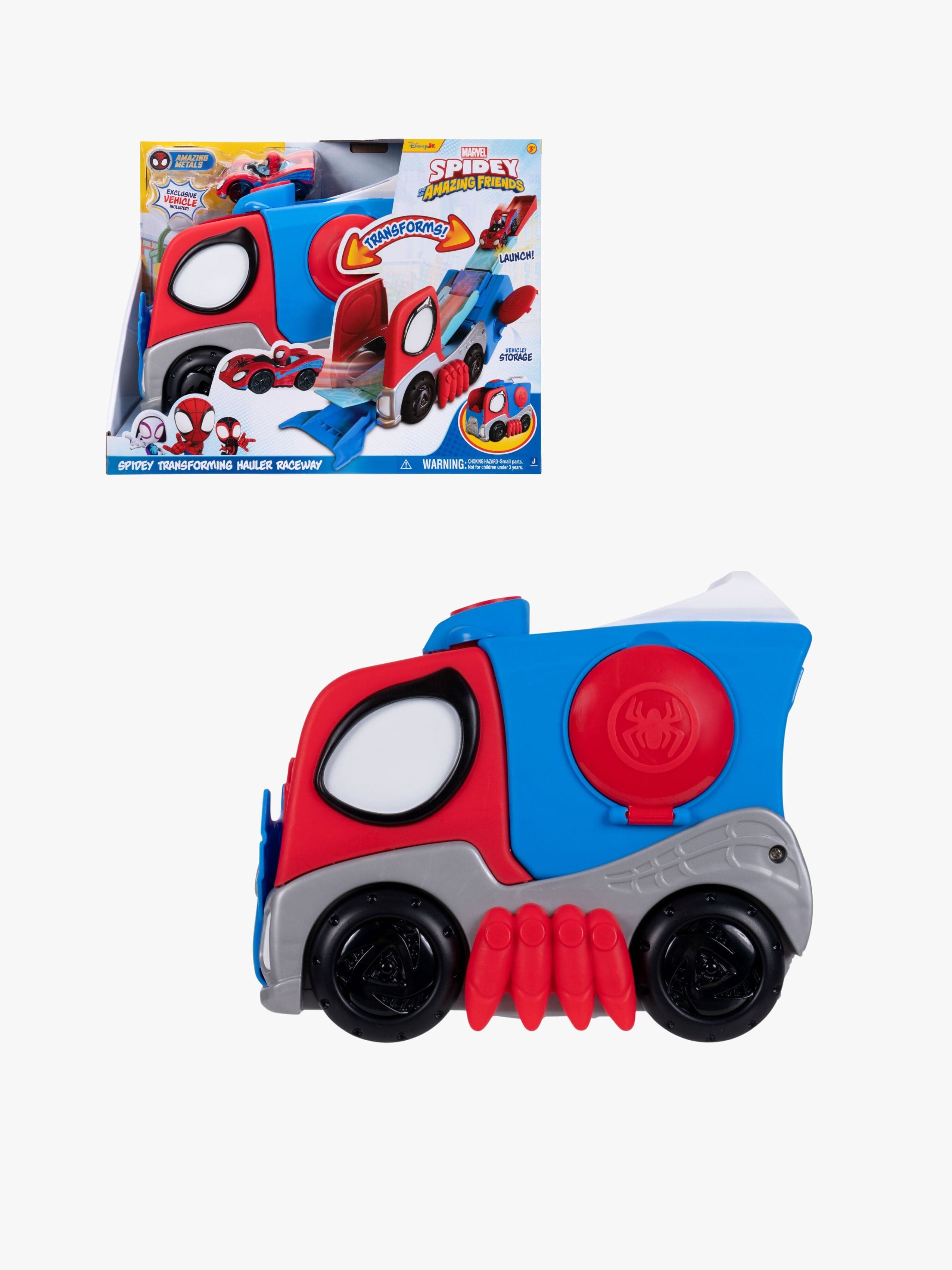 Spidey And His Amazing Friends Transformning Hauler Raceway Ajoneuvo