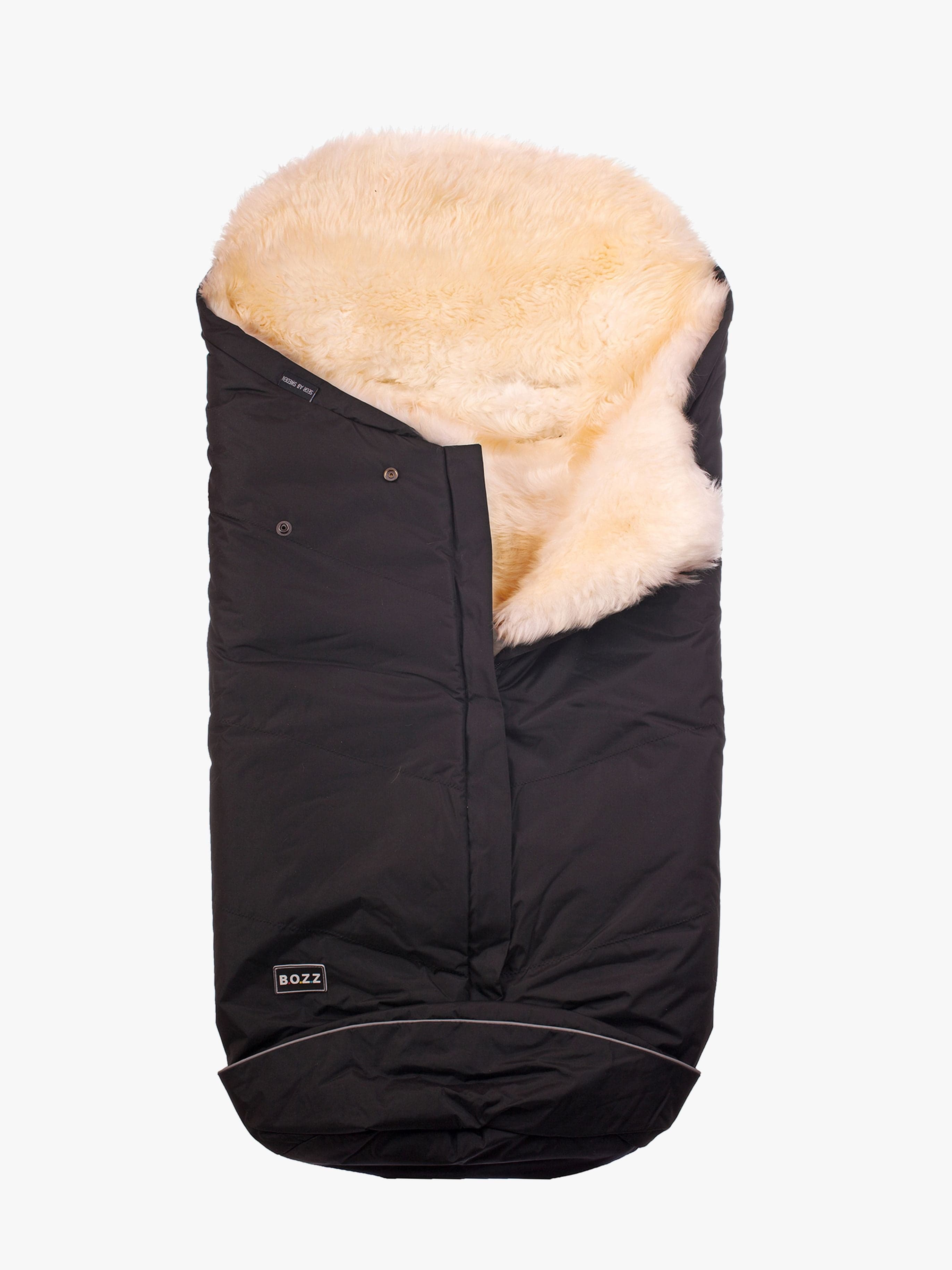 Bozz Lampaantaljalämpöpussi Pitkäkarvainen, Black/White