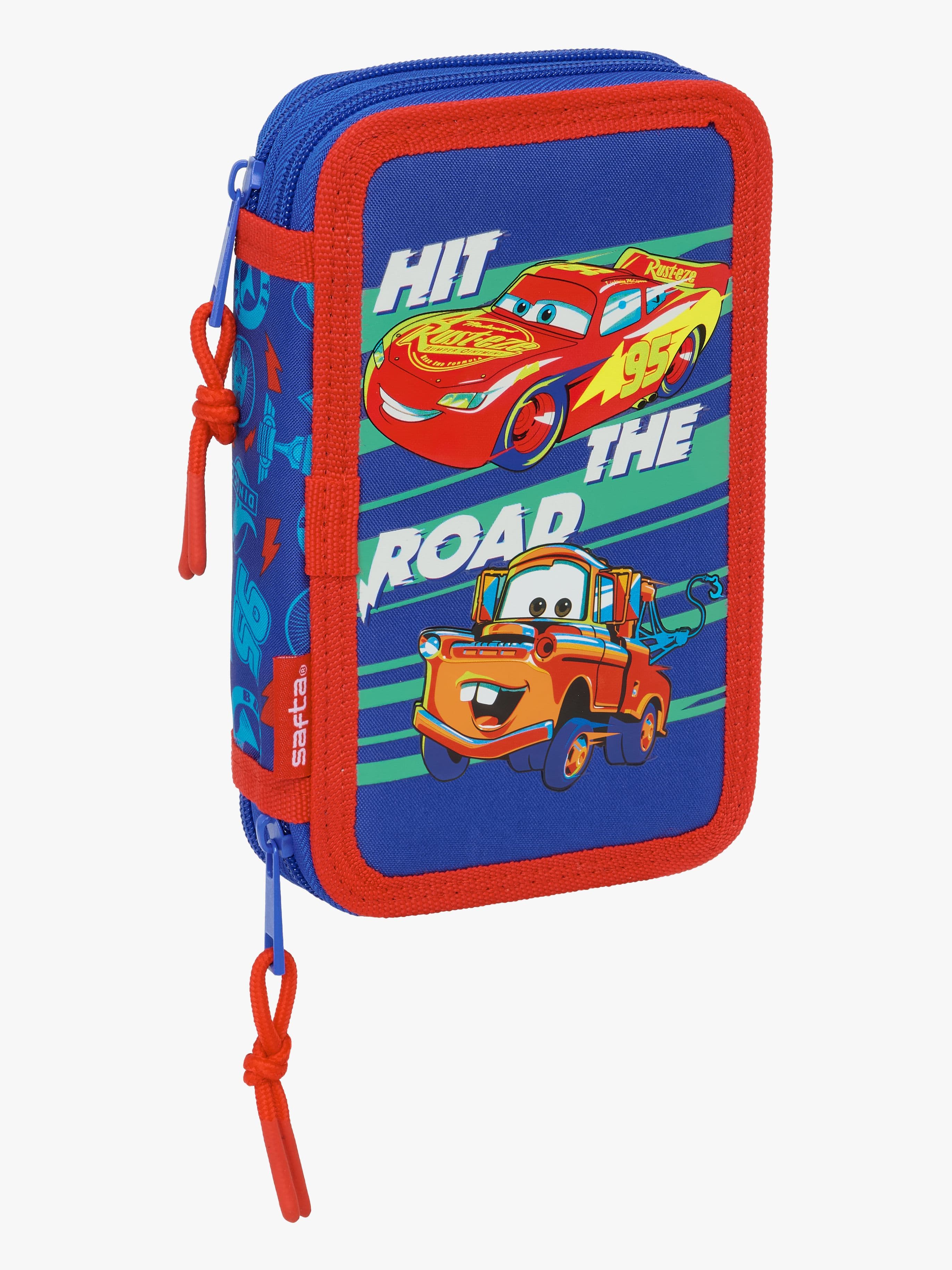 Disney Autot Täytetty Kaksilokeroinen Penaali 29 Osaa, Sininen