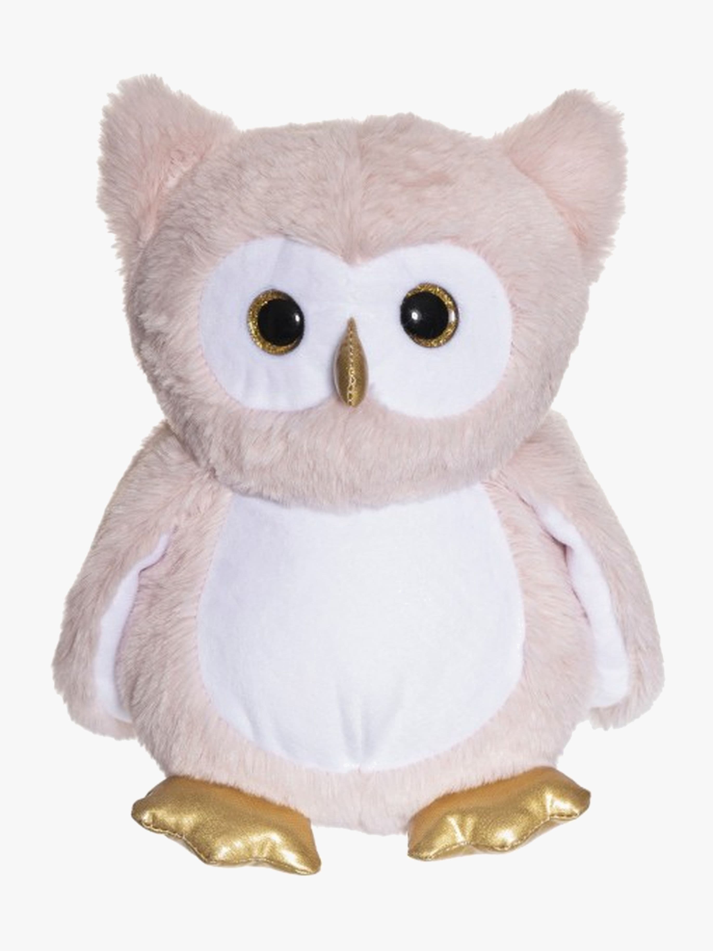 Teddykompaniet Pimeässä Hohtava Pehmolelu Pöllö 22 Cm, Vaaleanpunainen