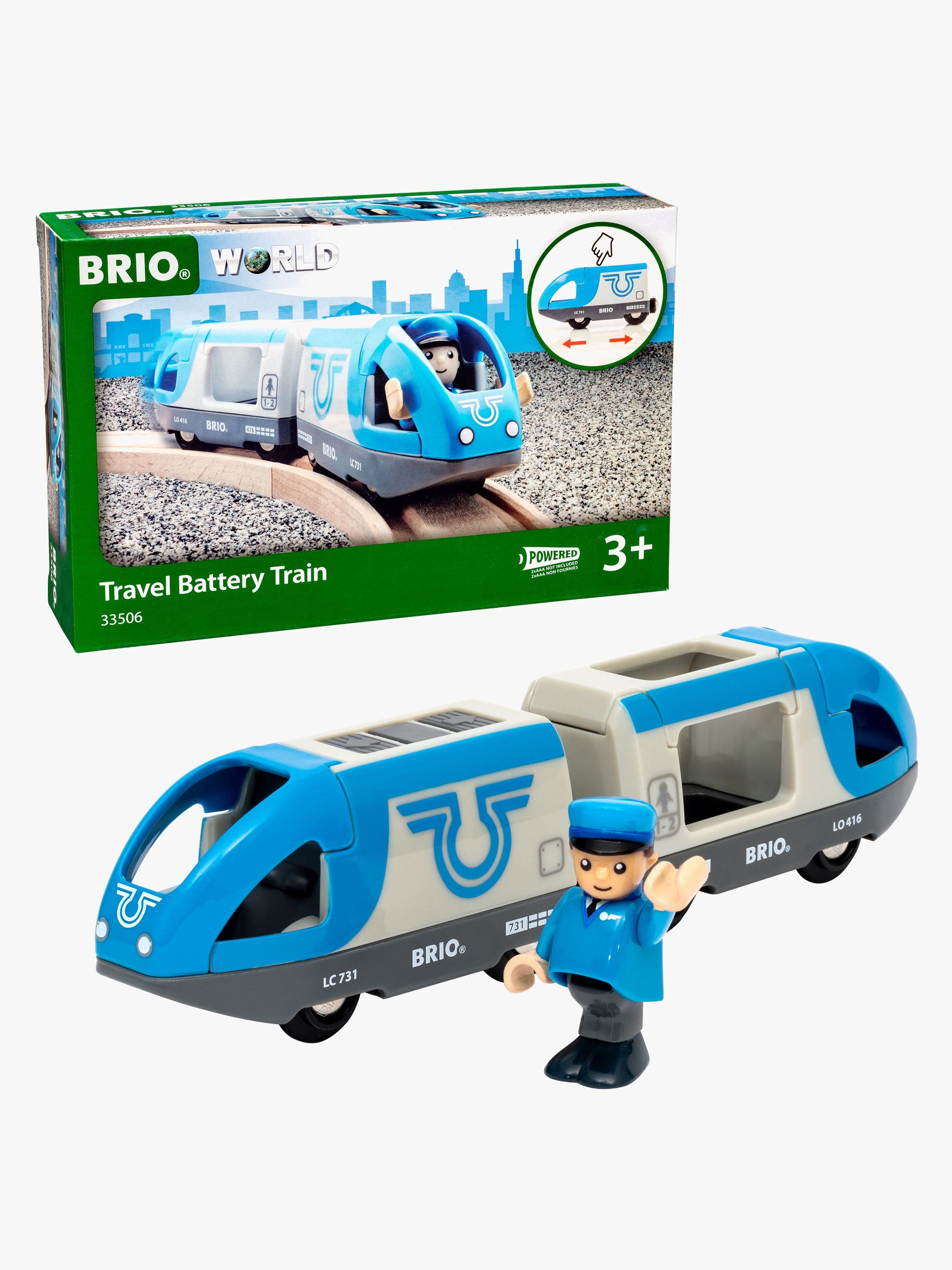 BRIO 33506 Matkustajajuna Paristokäyttöinen