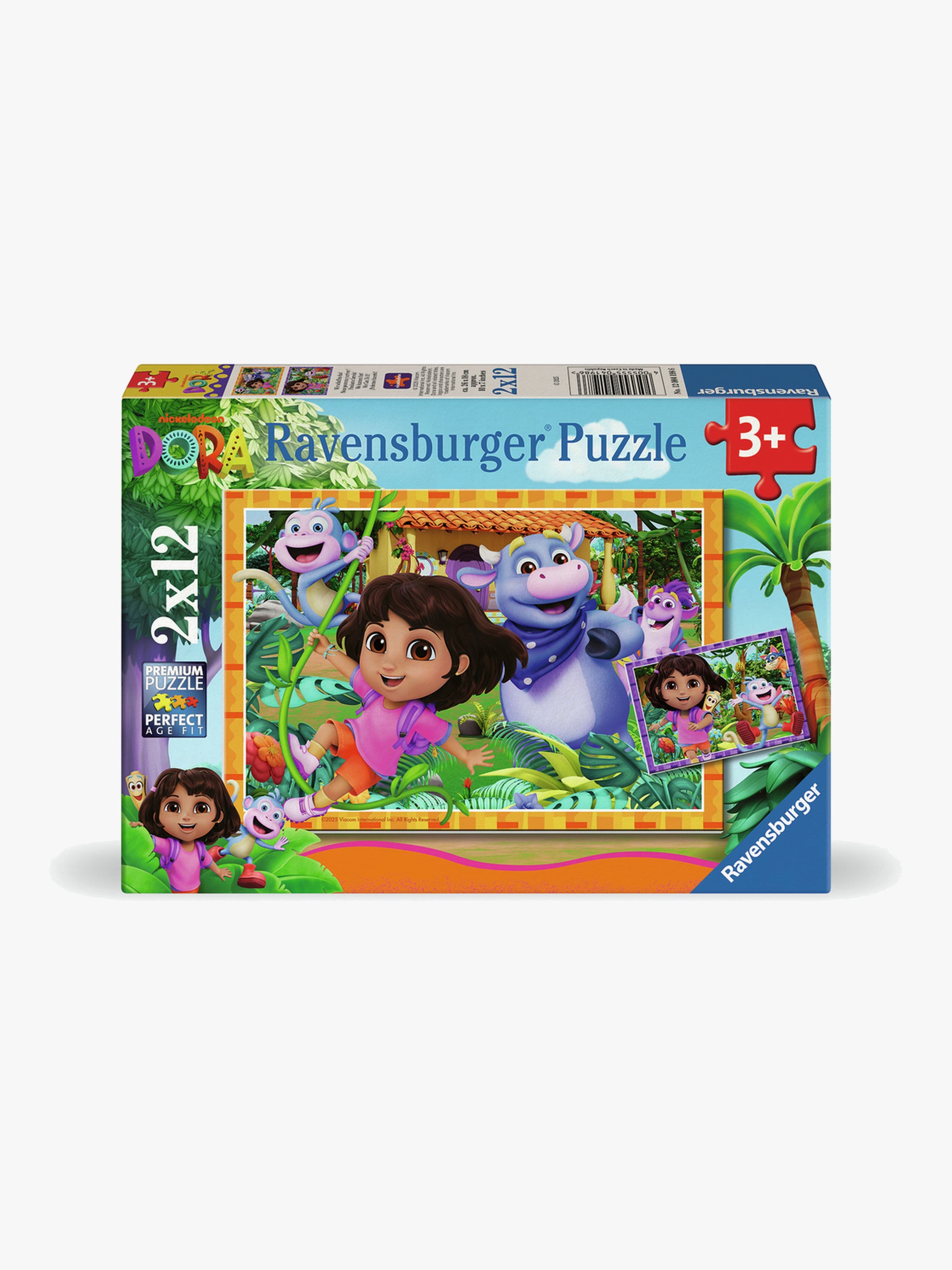 Ravensburger Seikkailija Dora Palapelit 2x12 Palaa