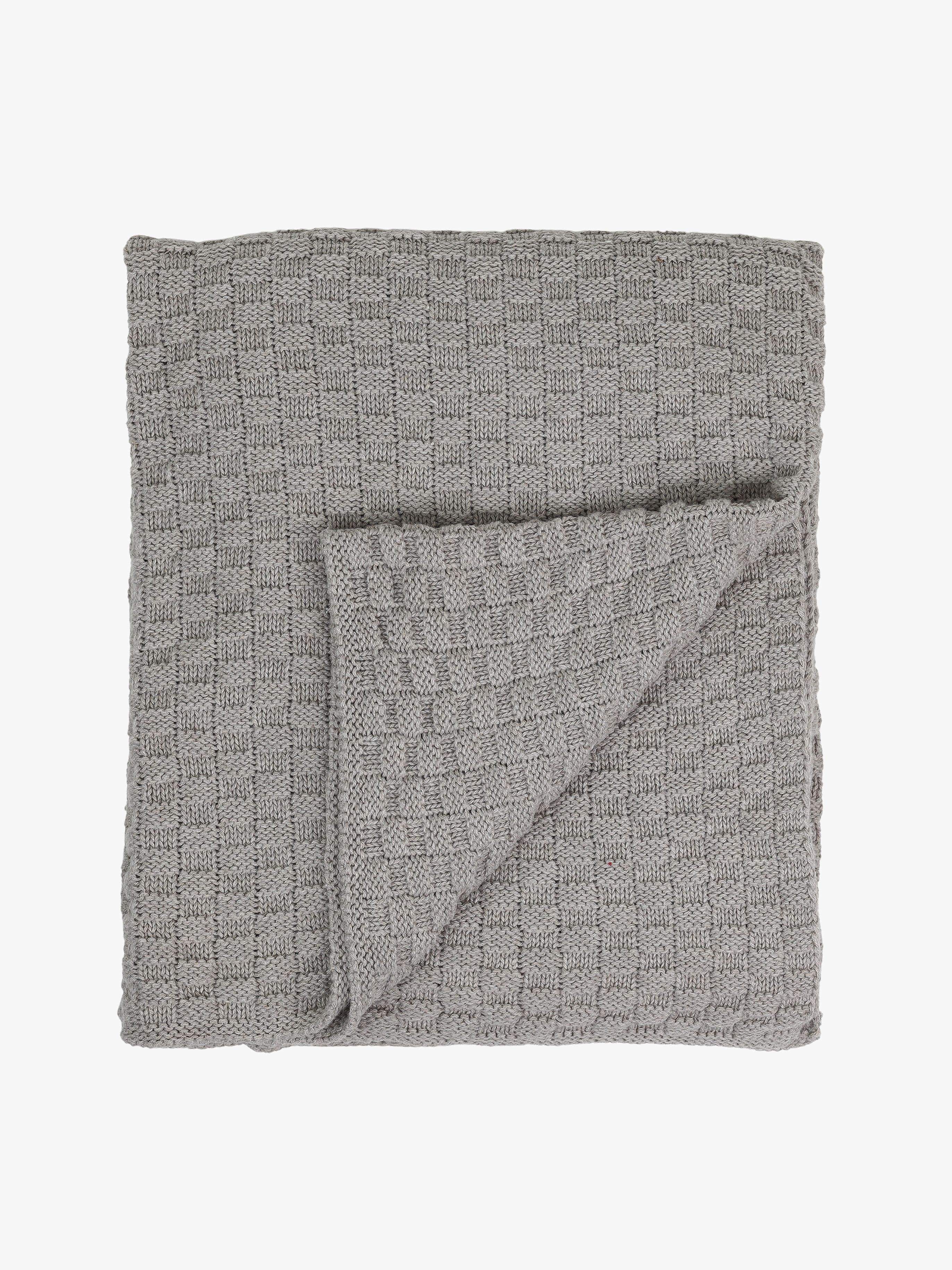 Rätt Start Neulottu Viltti, Harmaa/Ruskea