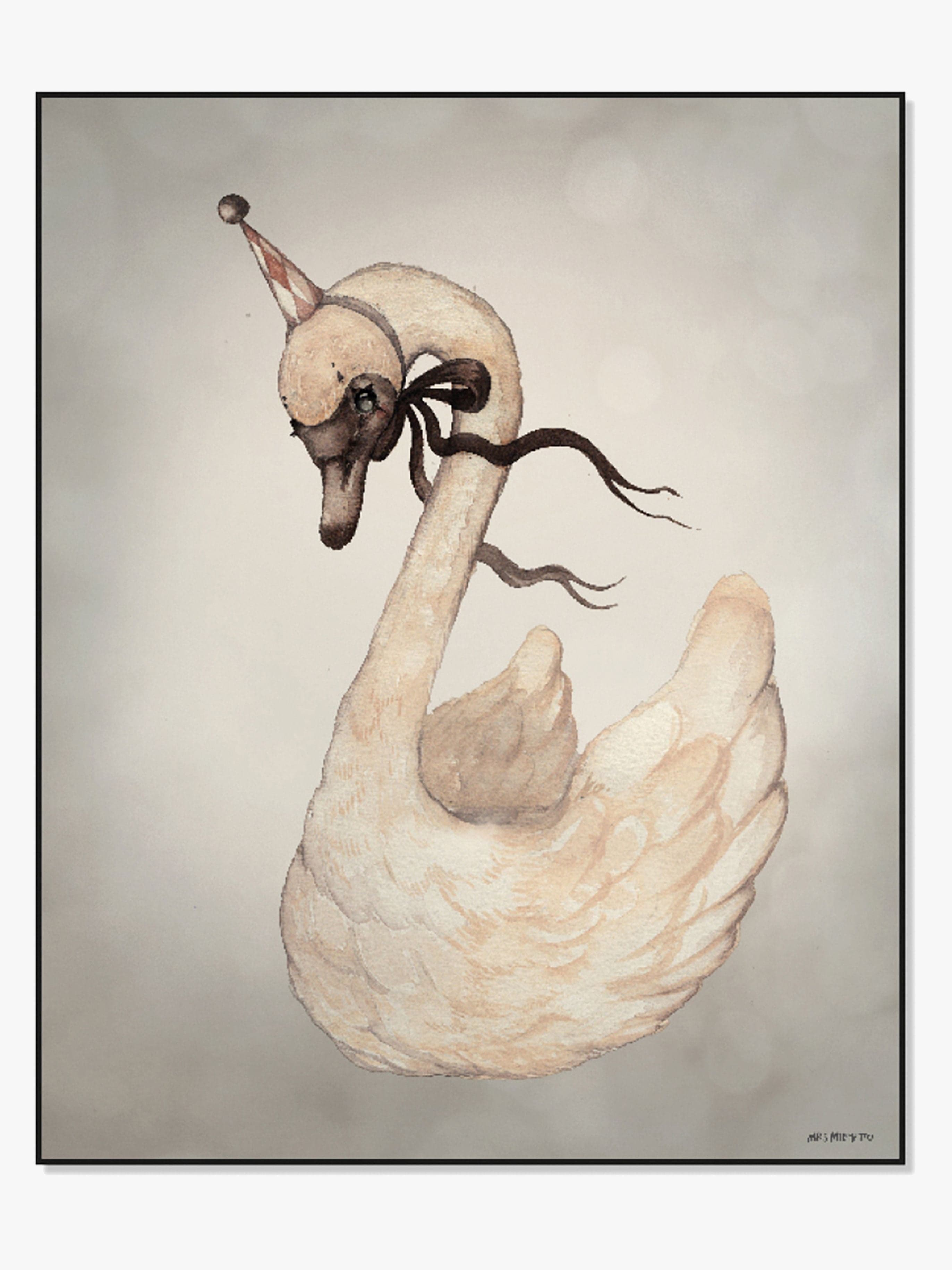 Mrs Mighetto Juliste Dear Swan 40x50