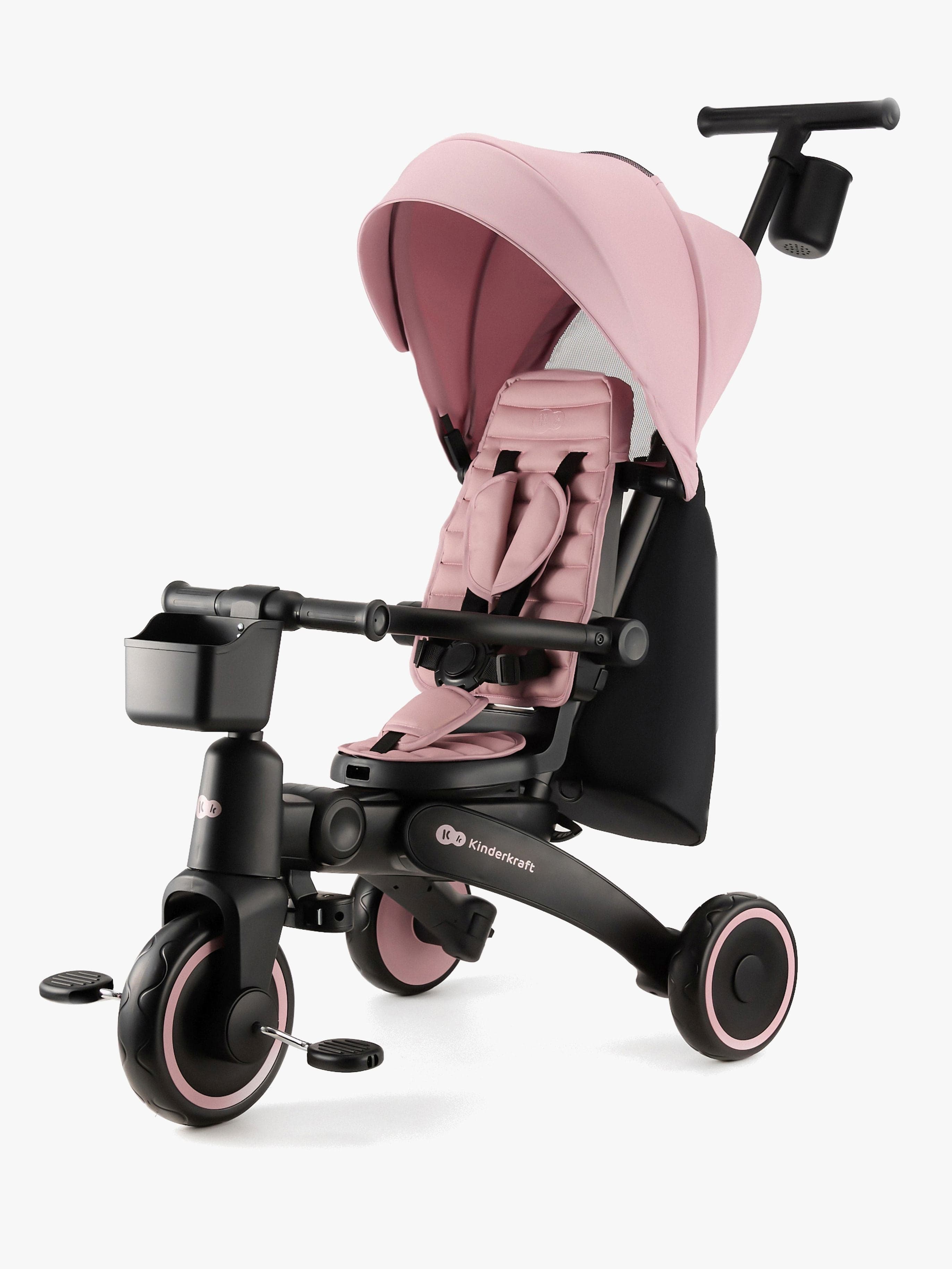 Kinderkraft Jazz 4-in-1 Kolmipyörä, Vaaleanpunainen