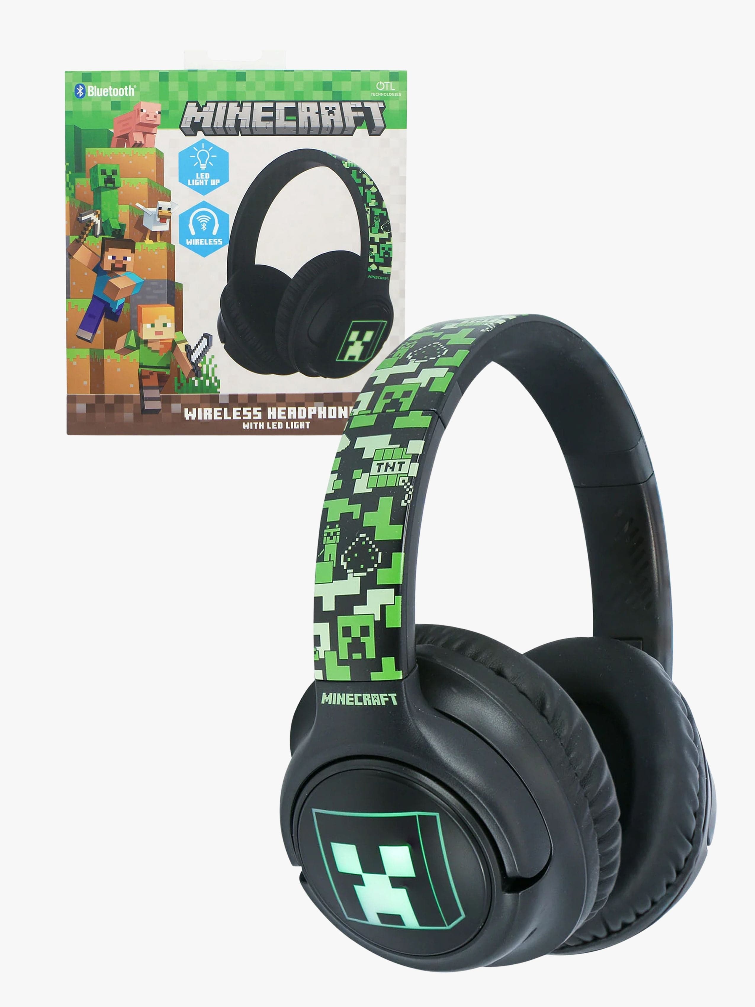 Minecraft Langattomat Kuulokkeet + LED Sharing AUX