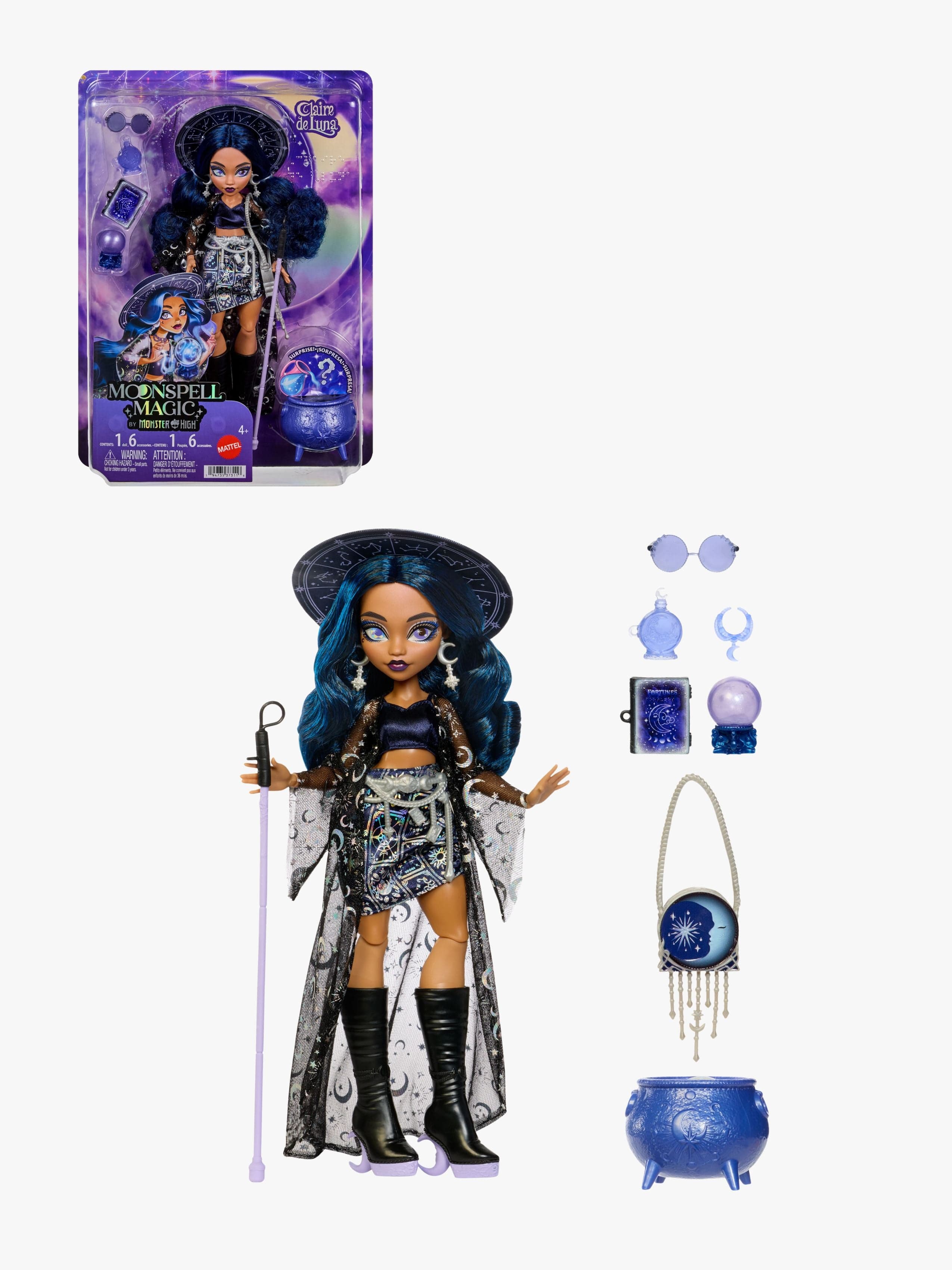Monster High Moonspell Magic Muotinukke Clairvoyant