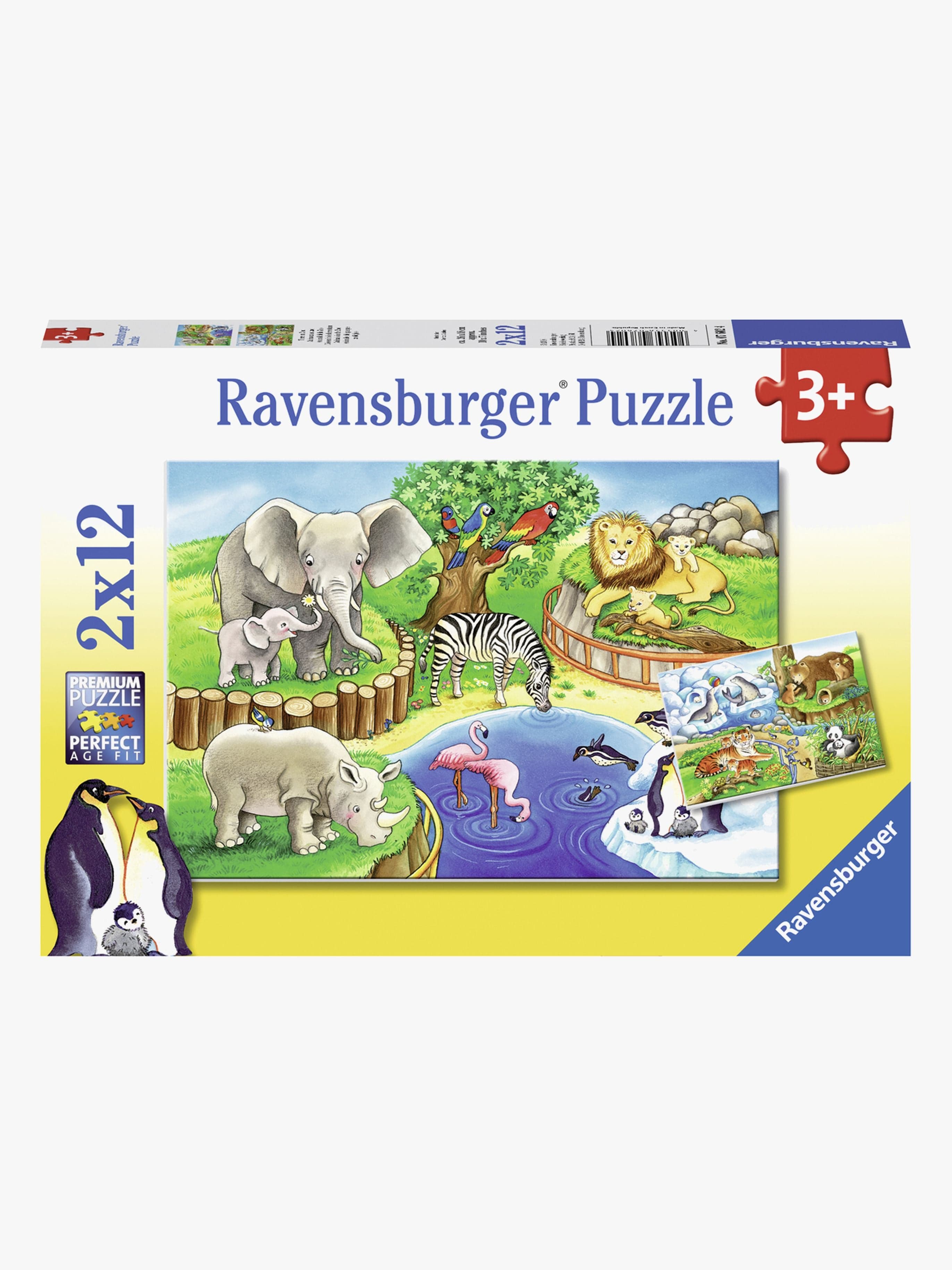 Ravensburger Palapeli Eläintarhan Eläimet 2x12