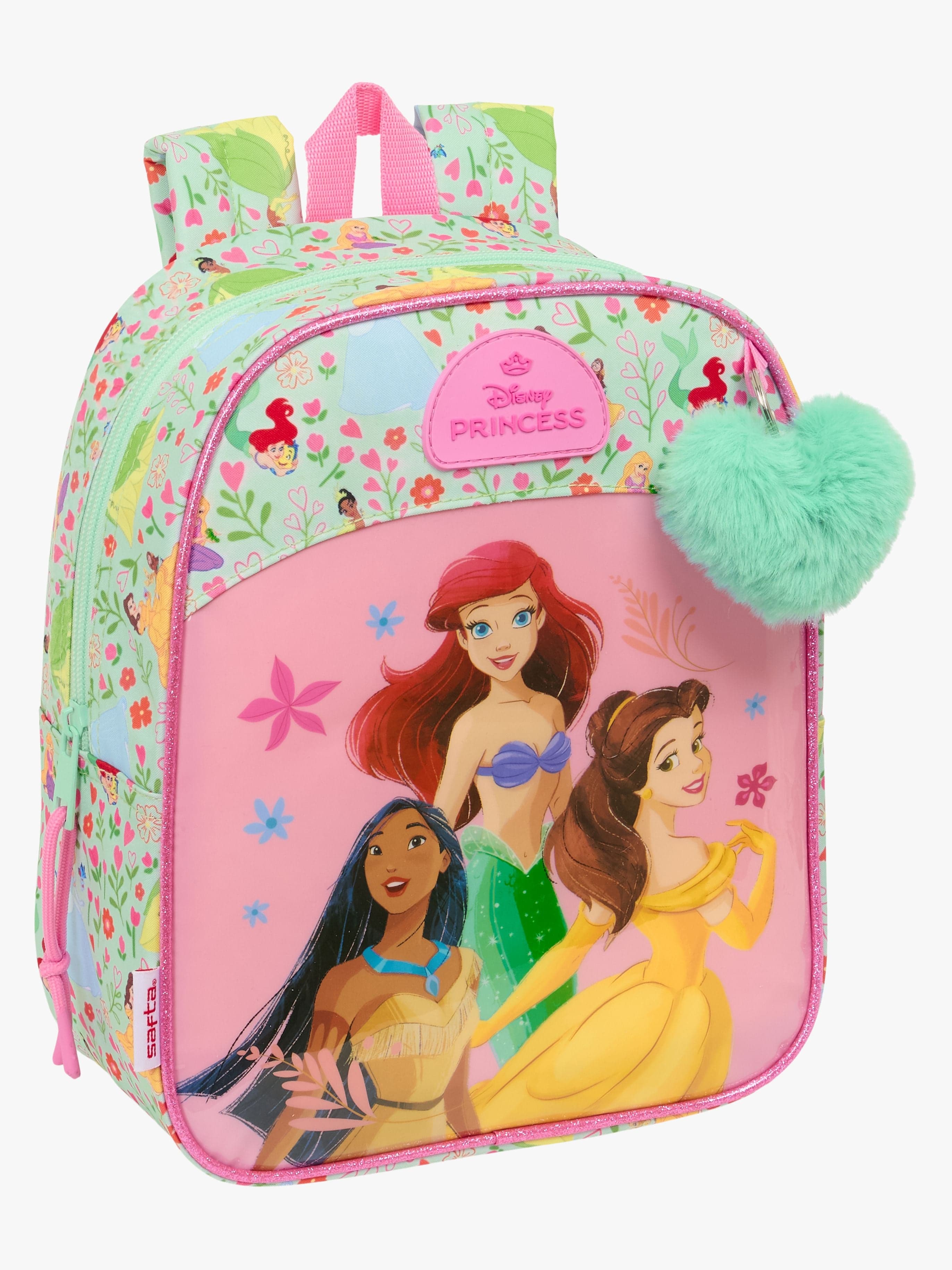 Disney Prinsessat Mini Reppu 6L Bloom, Turkoosi/Vaaleanpunainen