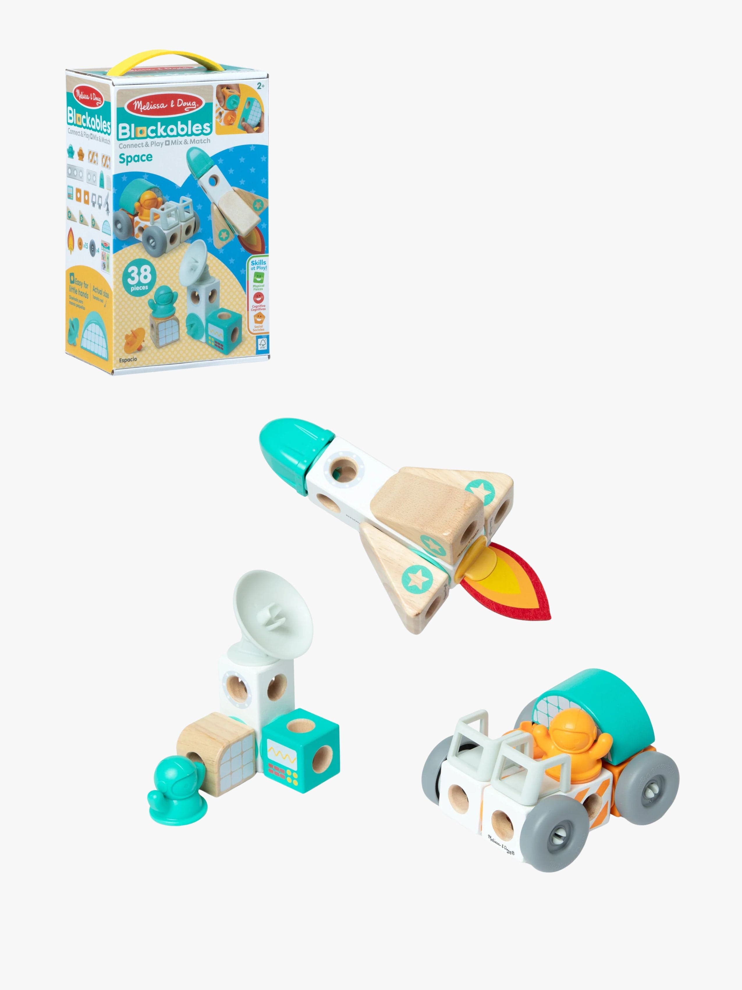Melissa & Doug Blockables Rakennussarja Avaruus 38 Osaa