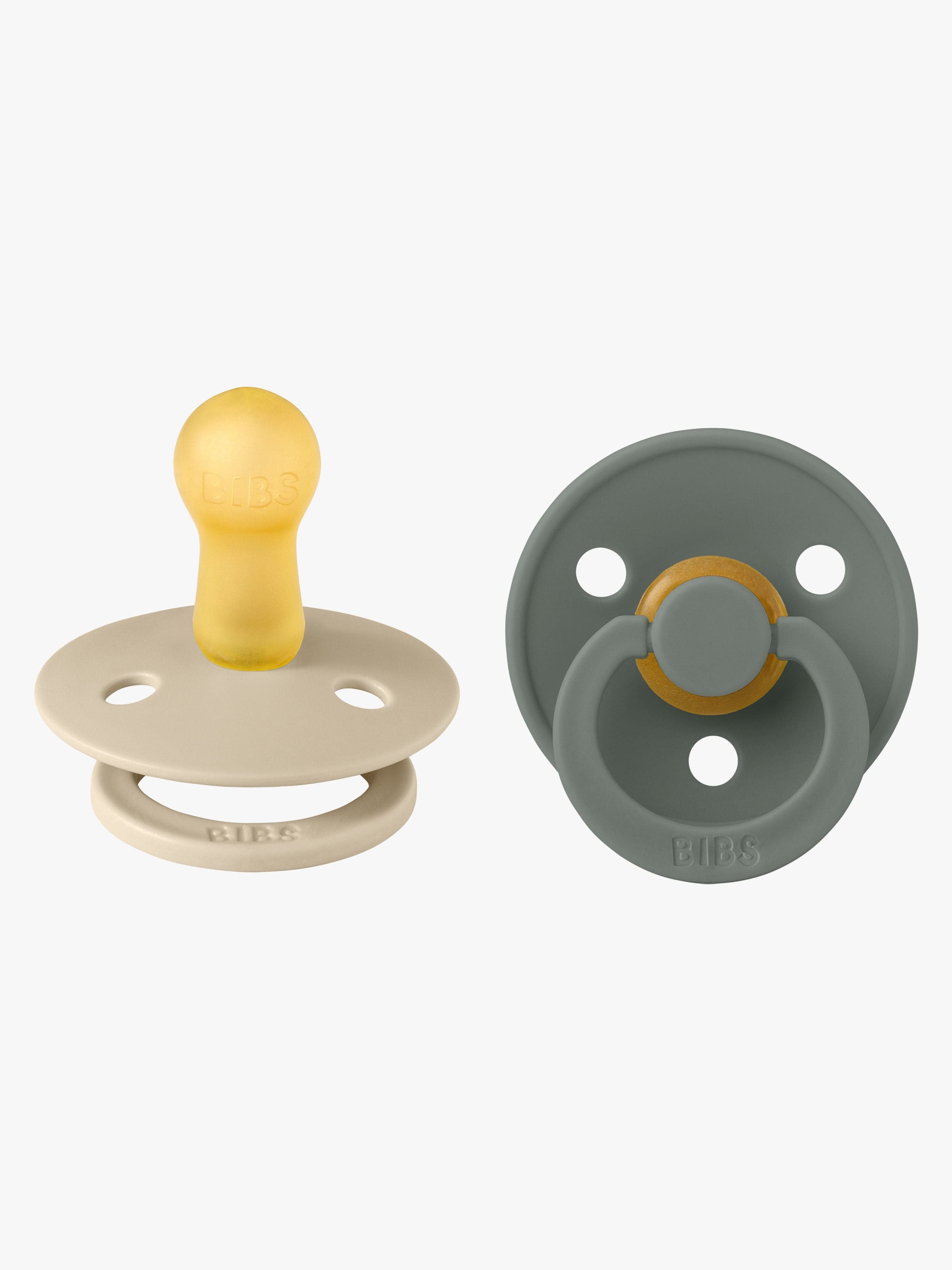 BIBS Colour Tutti 2-Pack Luonnonkumi Koko 2 Pyöreä, Vanilla/Pine