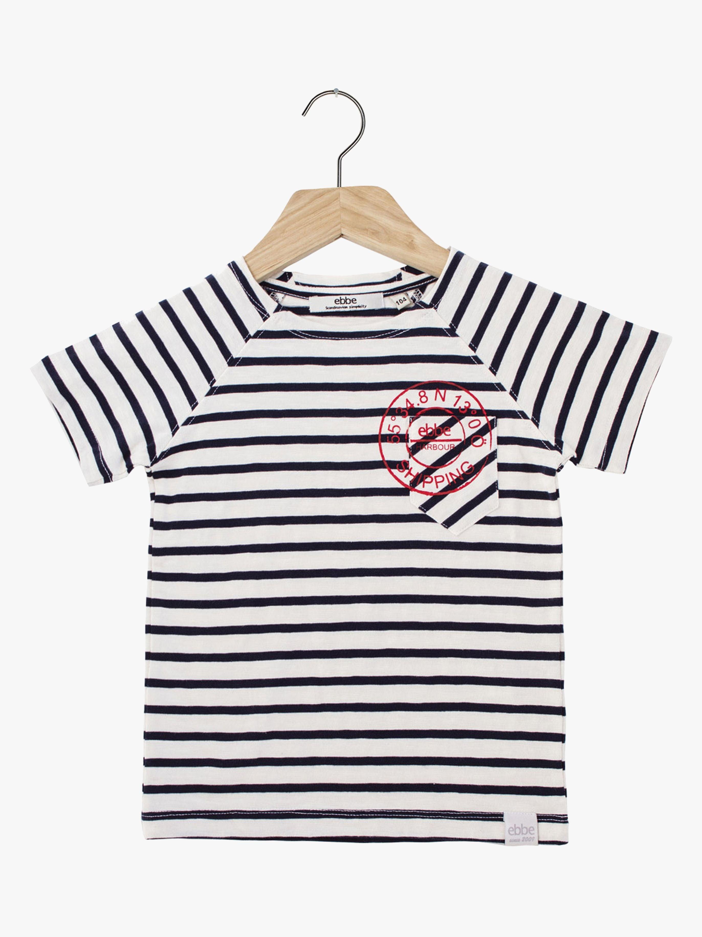 Ebbe Vallmo T-Paita, Offwhite/Dark Navy 98