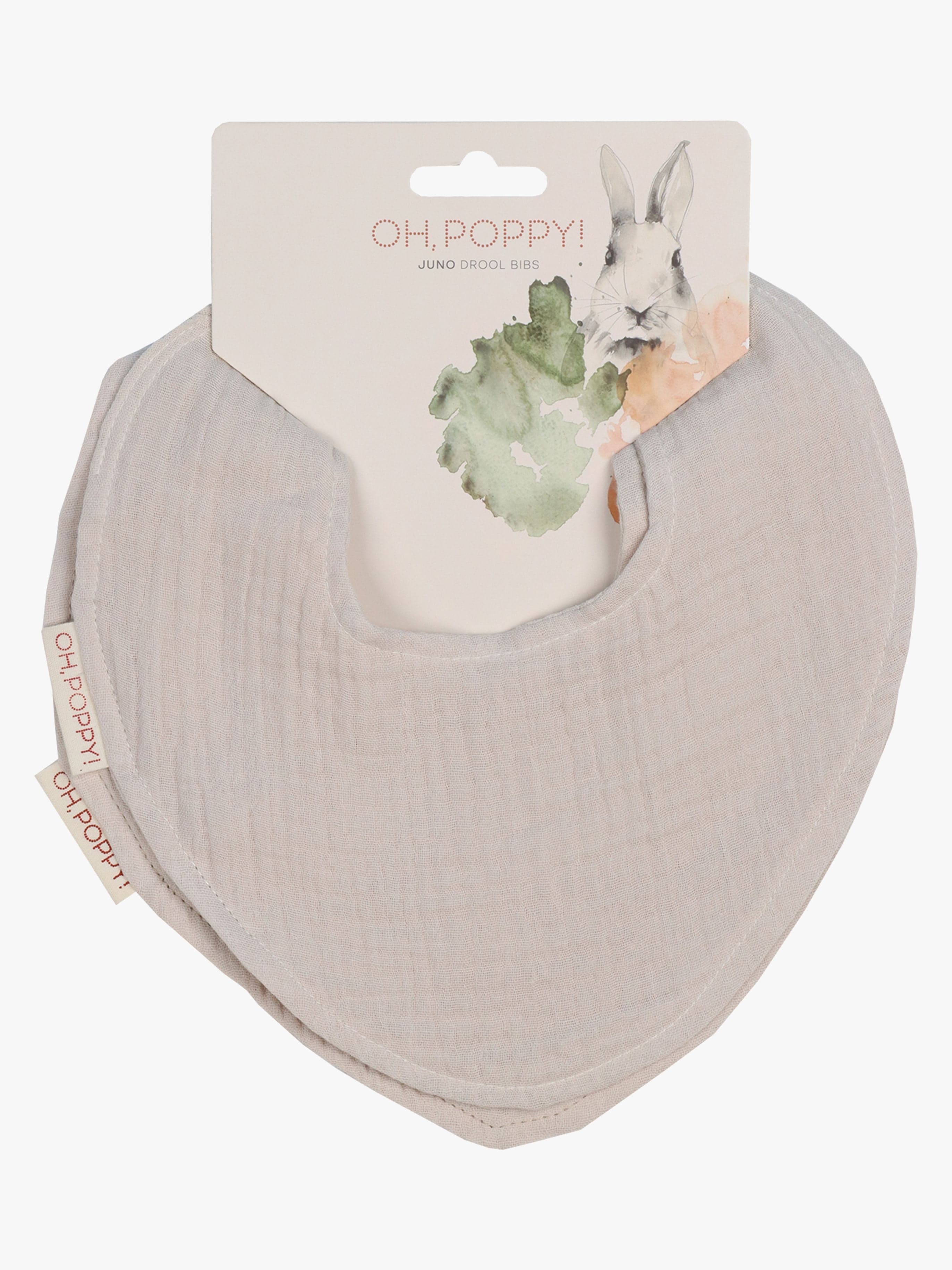 Oh, Poppy! Juno Kuolalappu 2-Pack, Linen Beige