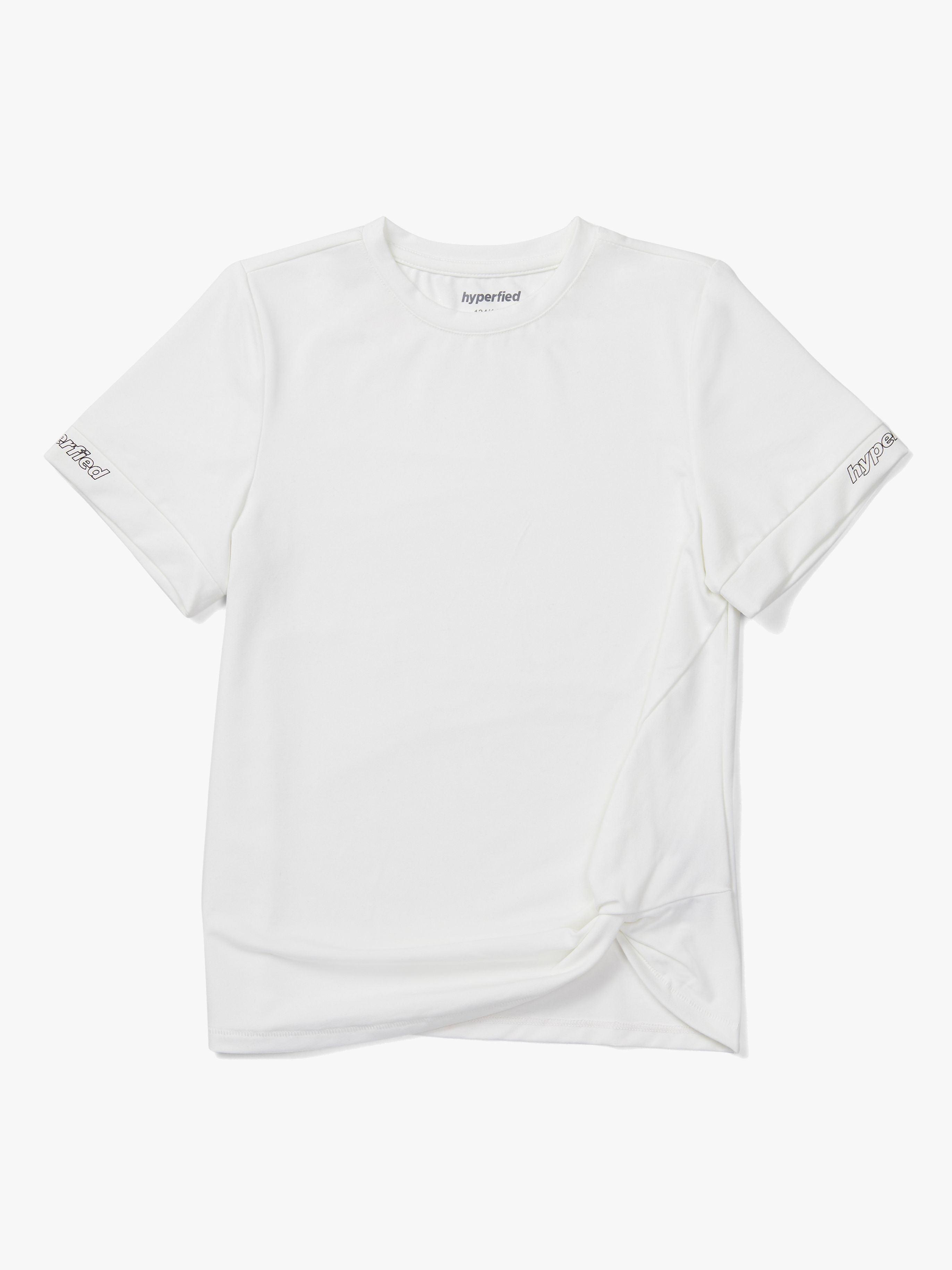 Hyperfied Jersey Knot Logo Top, Snow White 158-164
